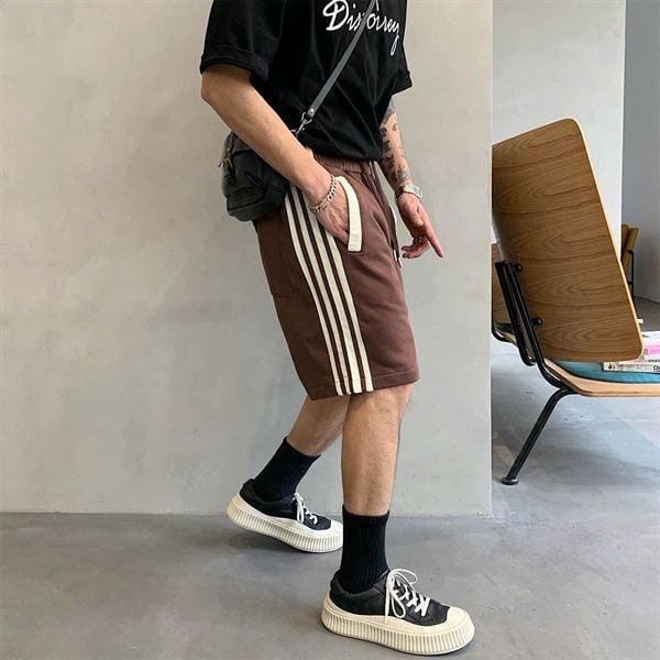  [ẢNH THẬT] Short Nỉ Nam Sọc Hông 9007 