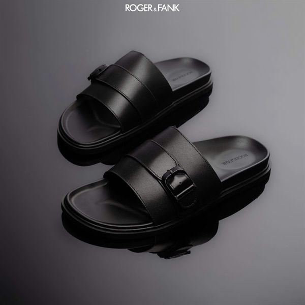  [ẢNH THẬT] Dép Da Nam MK Logo Khuy Cài 25 