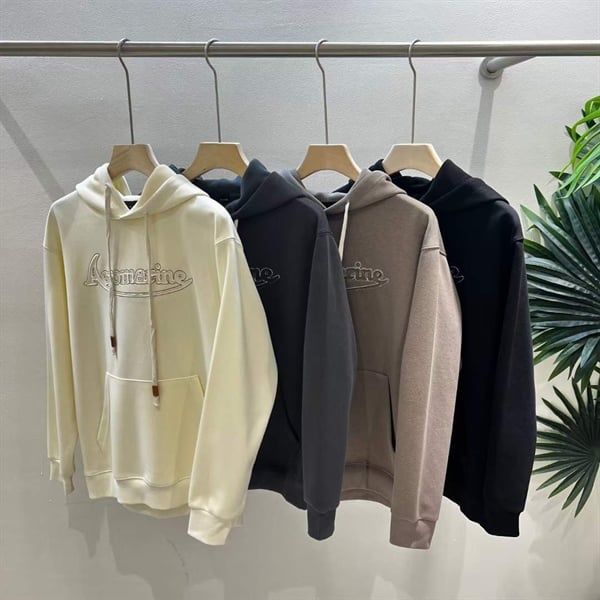  [ẢNH THẬT] Áo Hoodie Nam Nữ Kẻ Chất Nỉ Có Mũ 4 Màu Đen/Trắng Be/Nâu/Ghi Đậm Mã 3625 