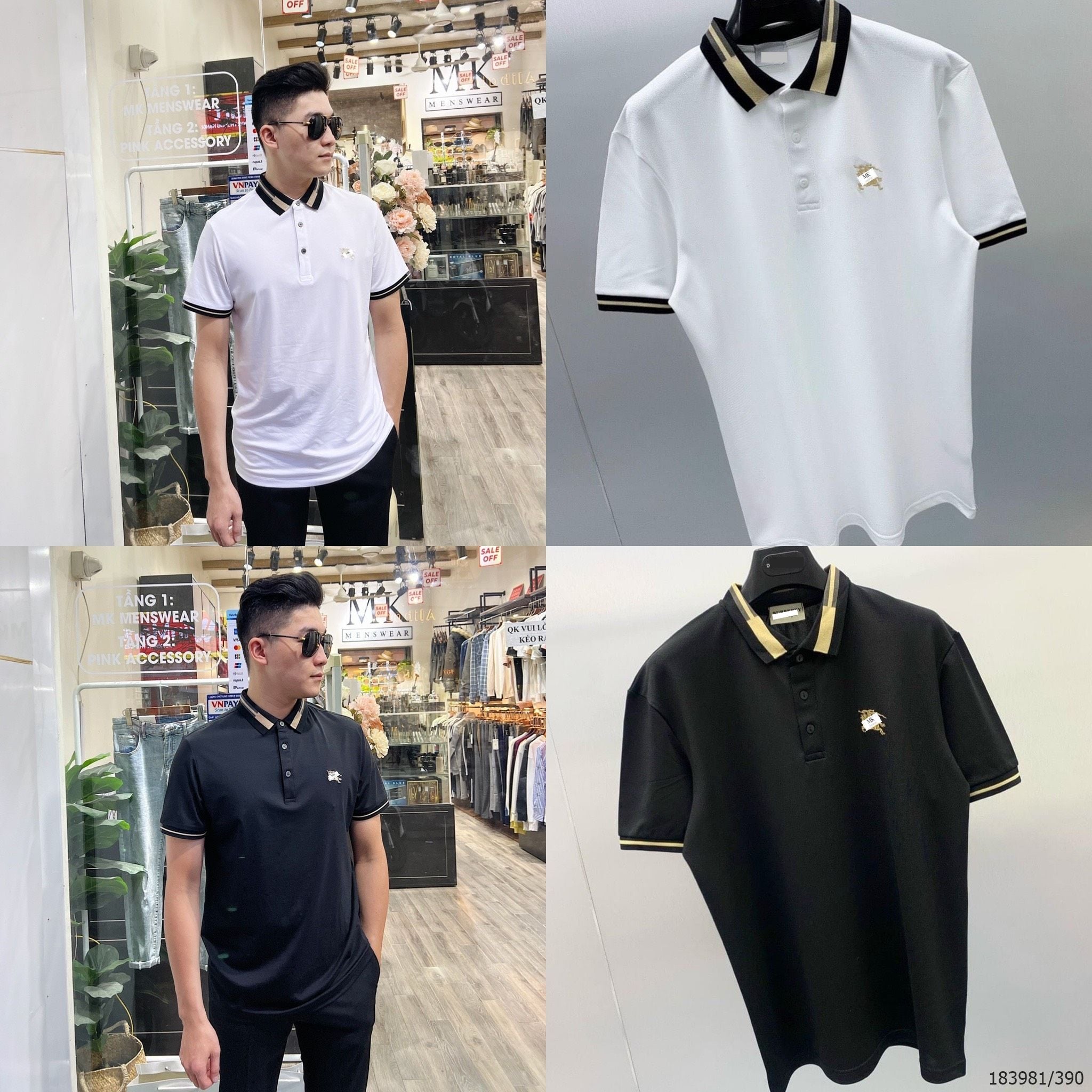  [ẢNH THẬT] Áo Polo Ngắn Tay Nam Nữ Cải Cổ To 