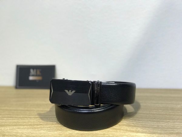  Thắt lưng HT GA - kẻ vân đen 