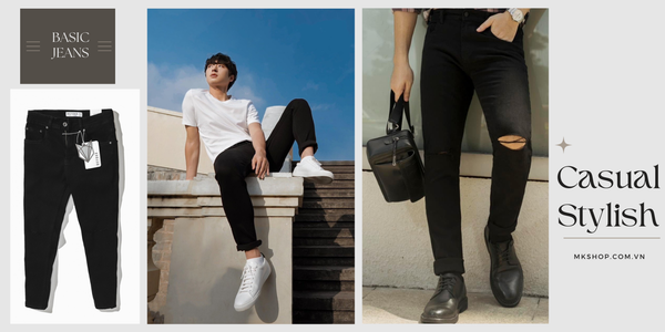  [ẢNH THẬT] Quần Jean Nam Defoxx Đen Trơn/Đen Rách Gối 23 