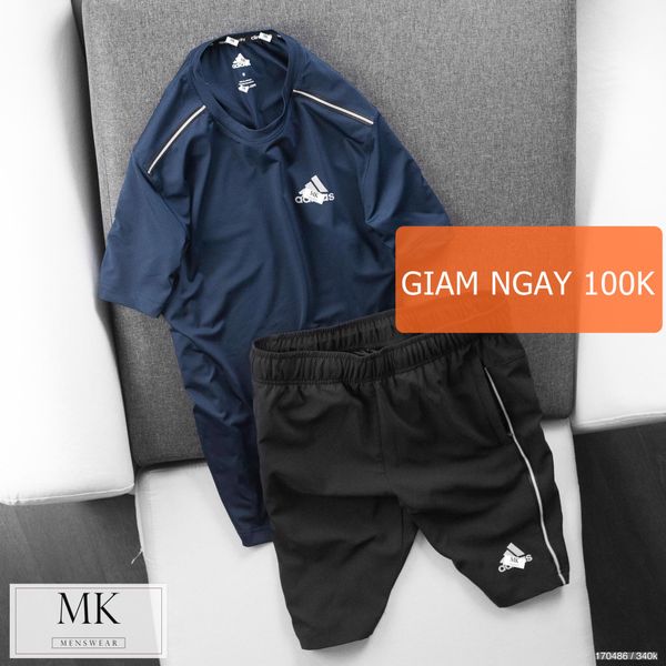  Bộ Thể Thao Ngắn Tay Das Xanh Than 