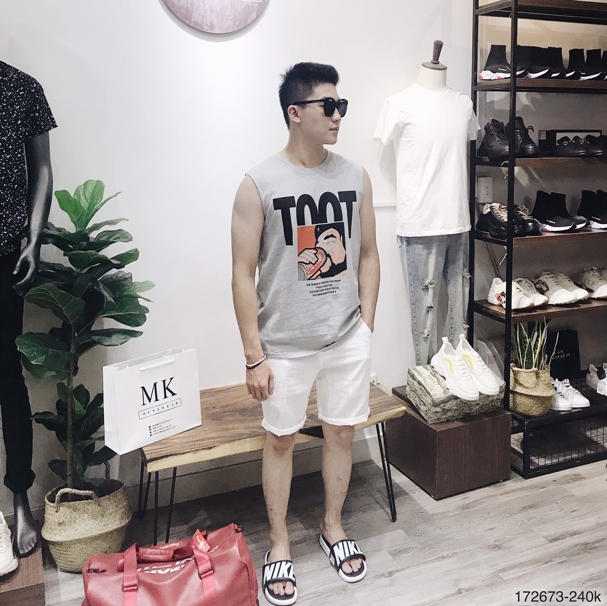  Tanktop Chữ Toot Xám SALE 99K 