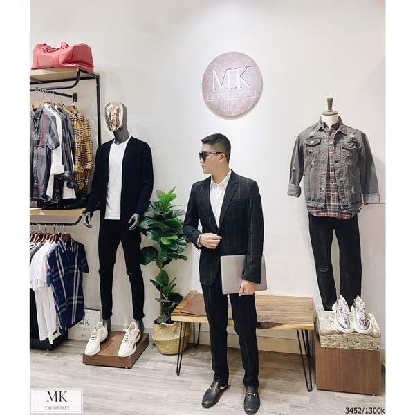  Quần Âu Đen Kẻ DY 3452 