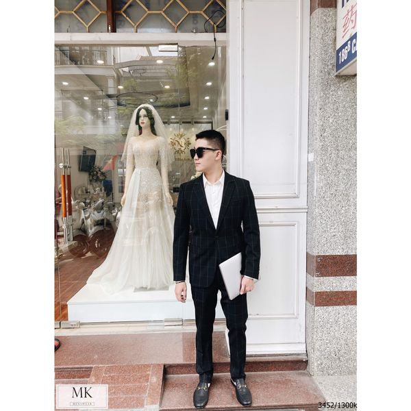  Quần Âu Đen Kẻ DY 3452 