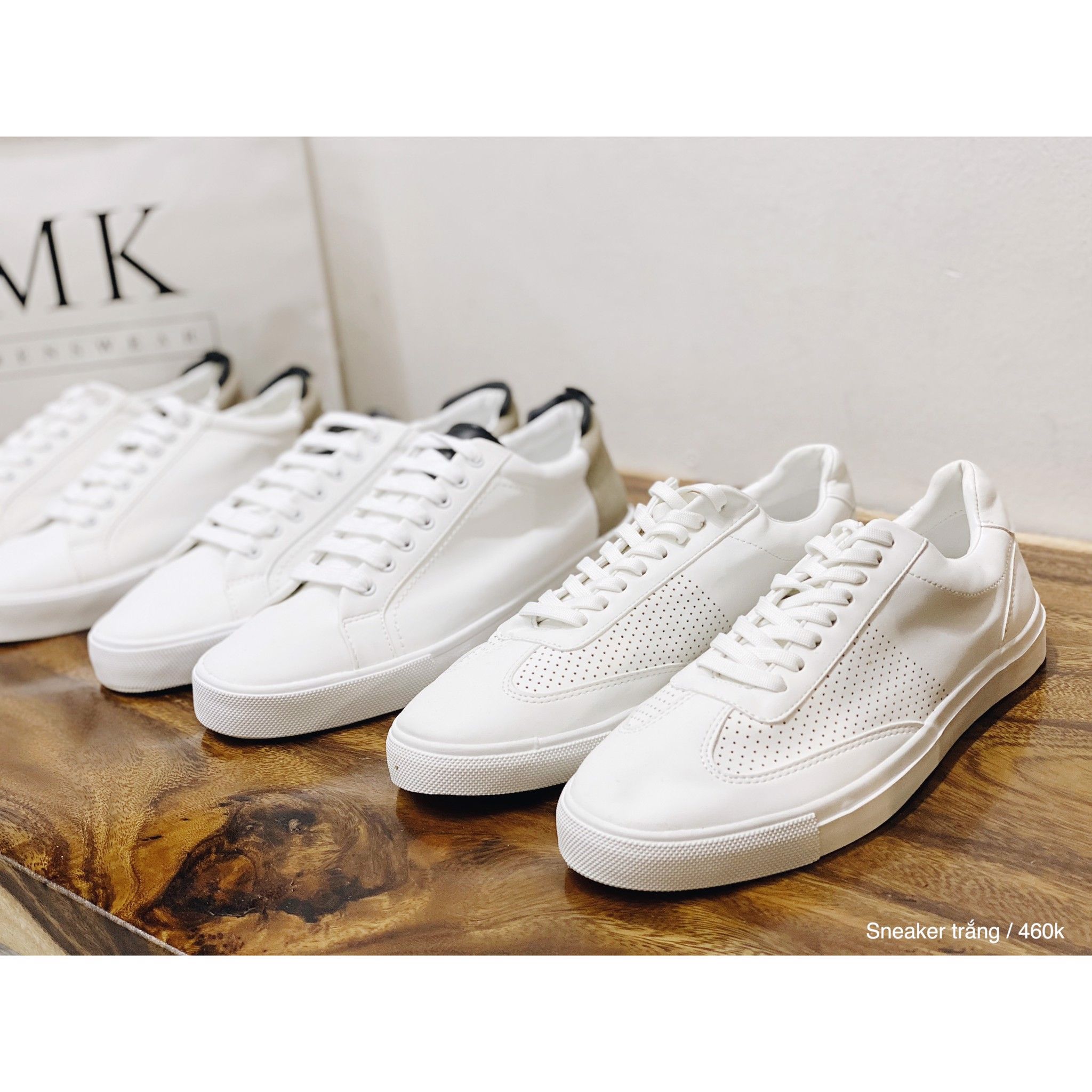  Giày Sneaker Trắng Trơn 