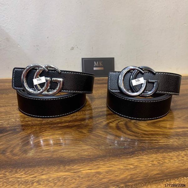  Thắt lưng Viền Trắng Chữ Trơn 