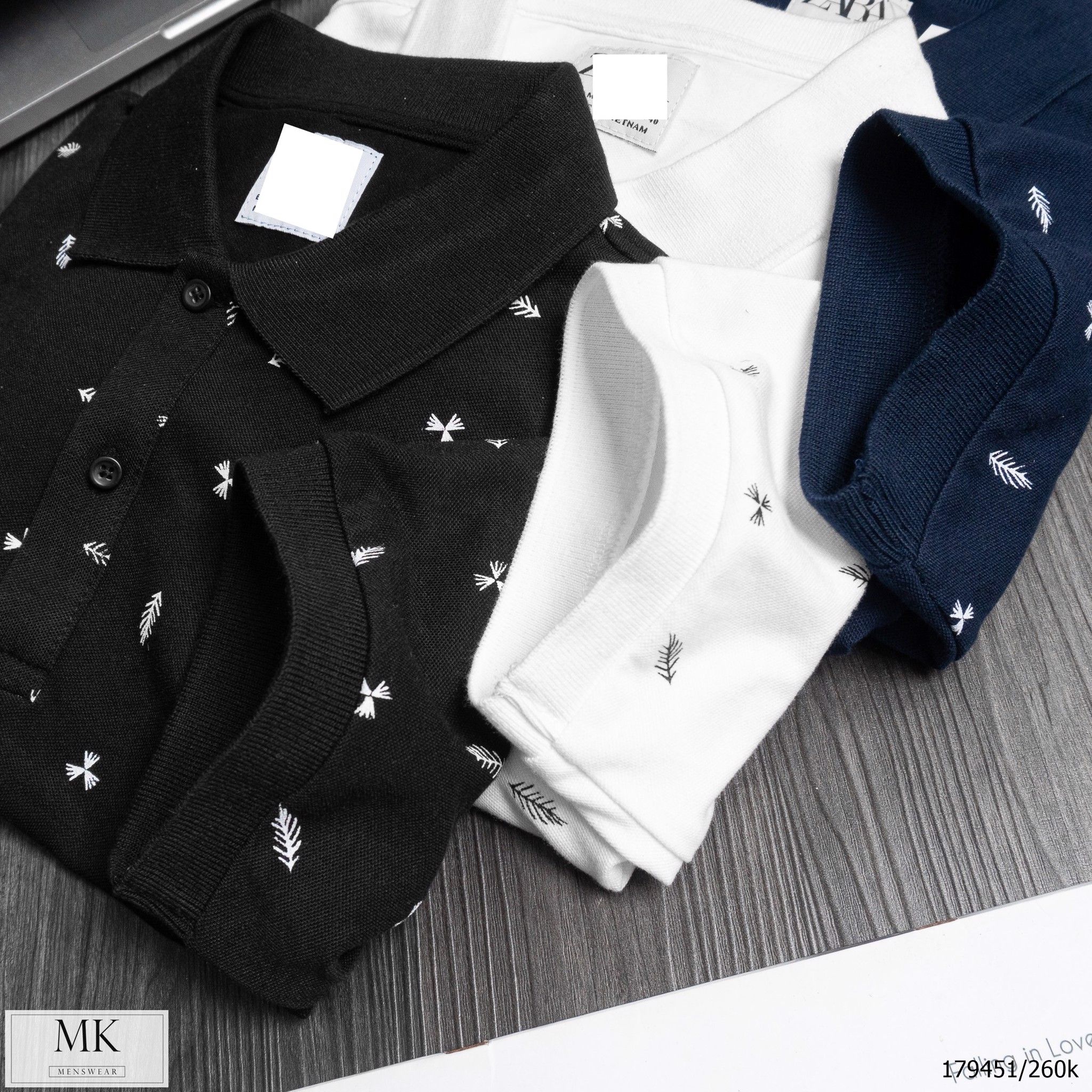  [Có Nhiều Màu] Áo Polo Phông Cổ Bẻ ZR Họa Tiết Lá Thông 