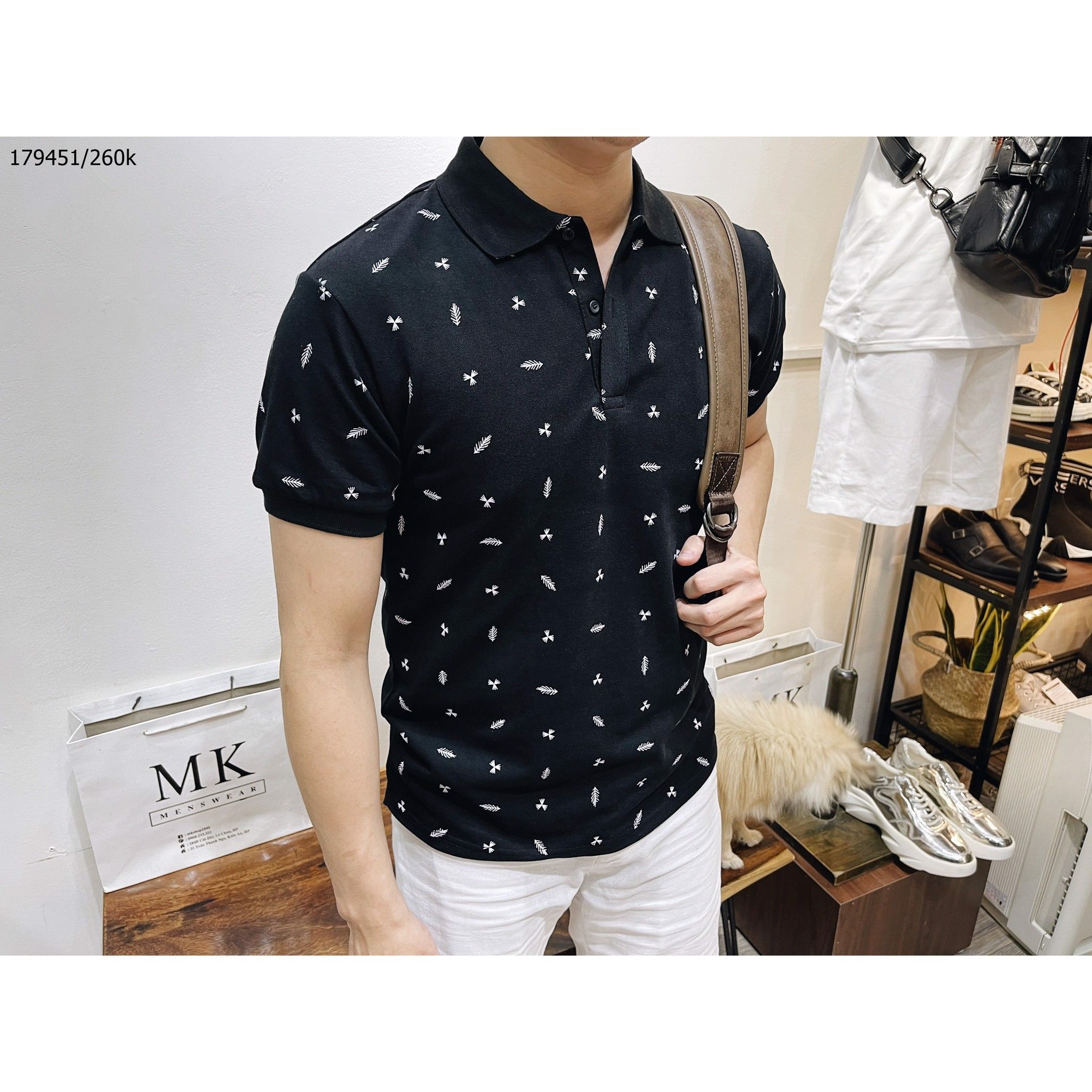  [Có Nhiều Màu] Áo Polo Phông Cổ Bẻ ZR Họa Tiết Lá Thông 