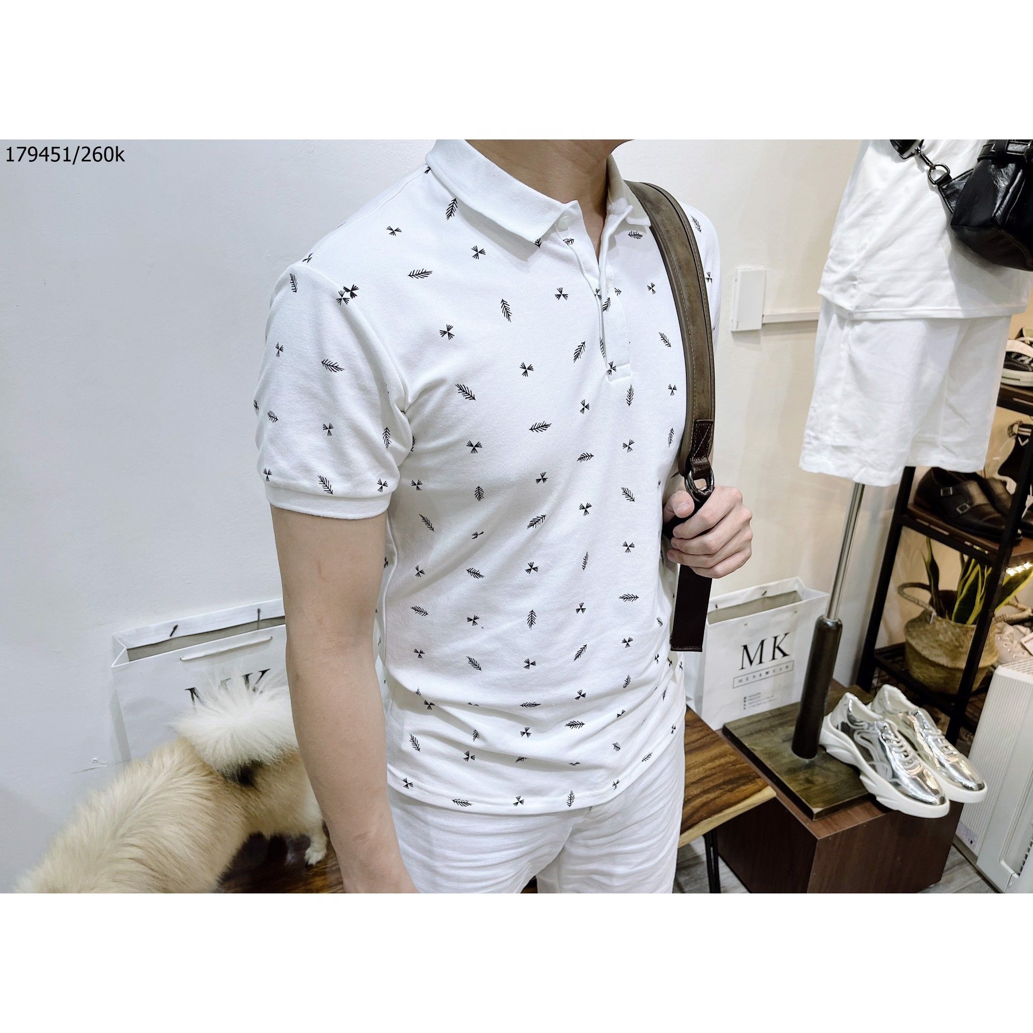  [Có Nhiều Màu] Áo Polo Phông Cổ Bẻ ZR Họa Tiết Lá Thông 