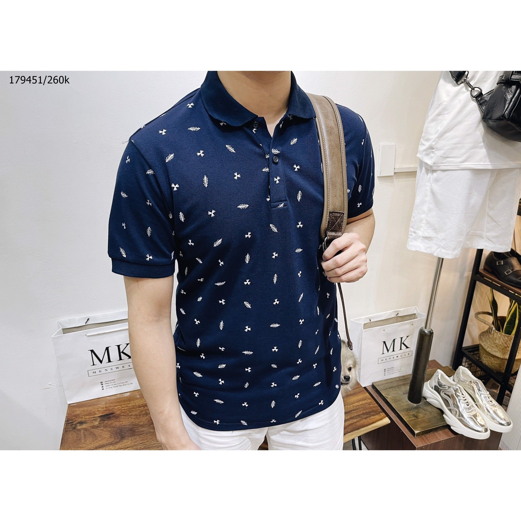  [Có Nhiều Màu] Áo Polo Phông Cổ Bẻ ZR Họa Tiết Lá Thông 