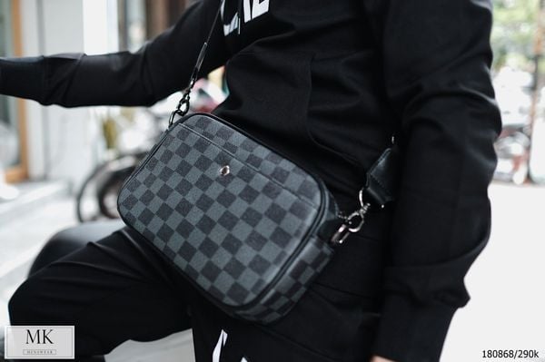  Túi Đeo Chéo 5191 Đen Trơn và Đen Xanh Kẻ 