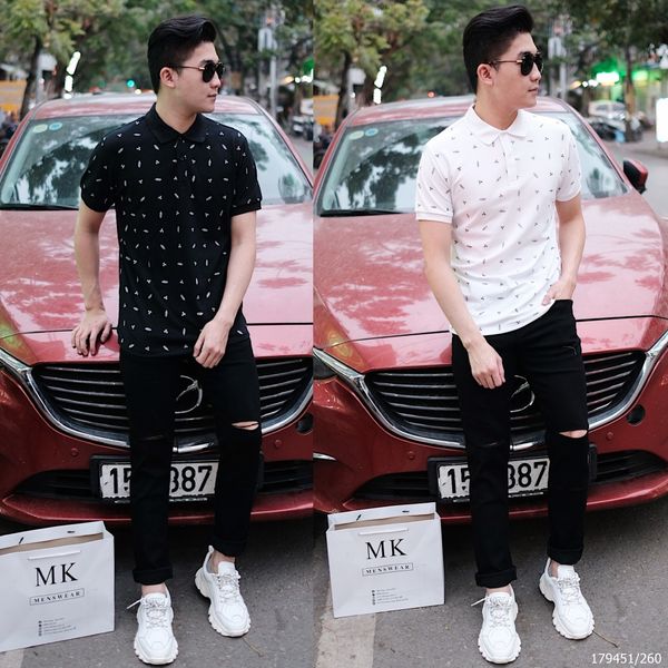  [Có Nhiều Màu] Áo Polo Phông Cổ Bẻ ZR Họa Tiết Lá Thông 