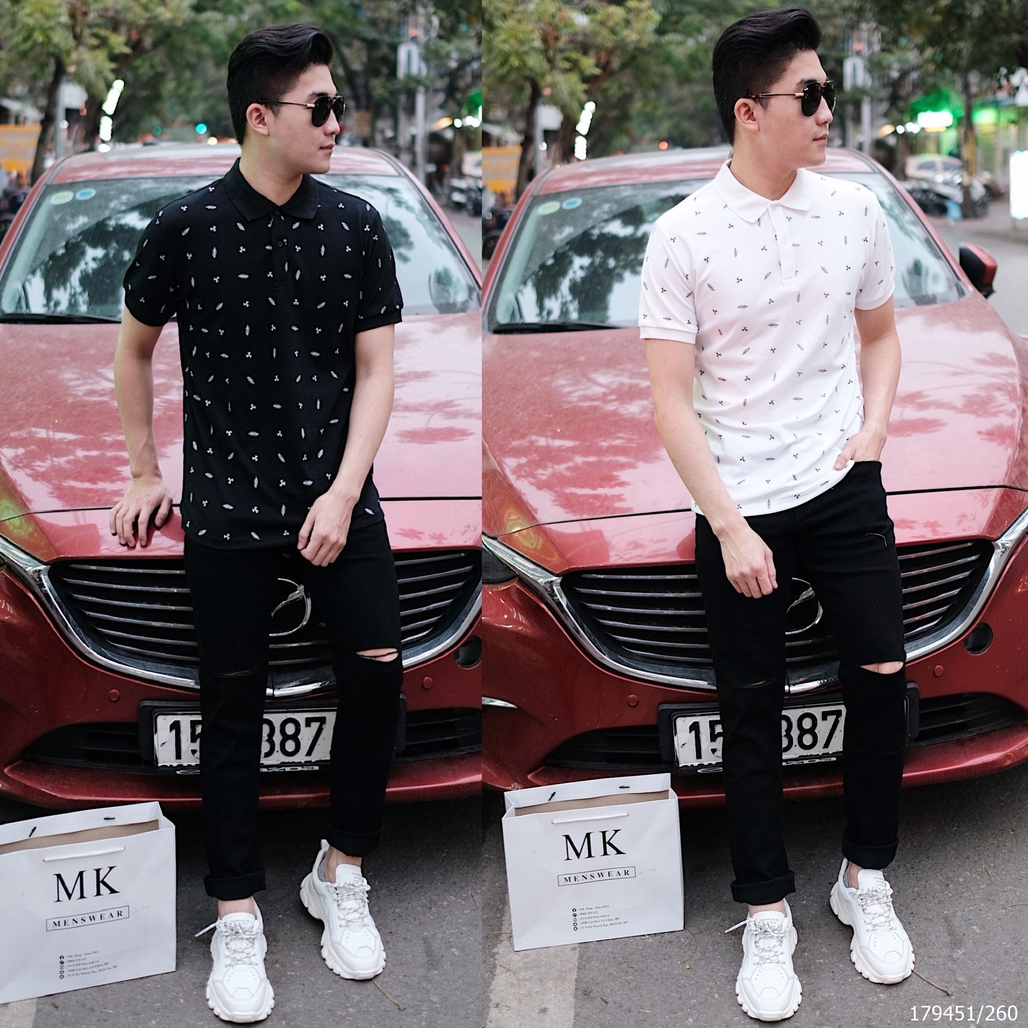 [Có Nhiều Màu] Áo Polo Phông Cổ Bẻ ZR Họa Tiết Lá Thông 