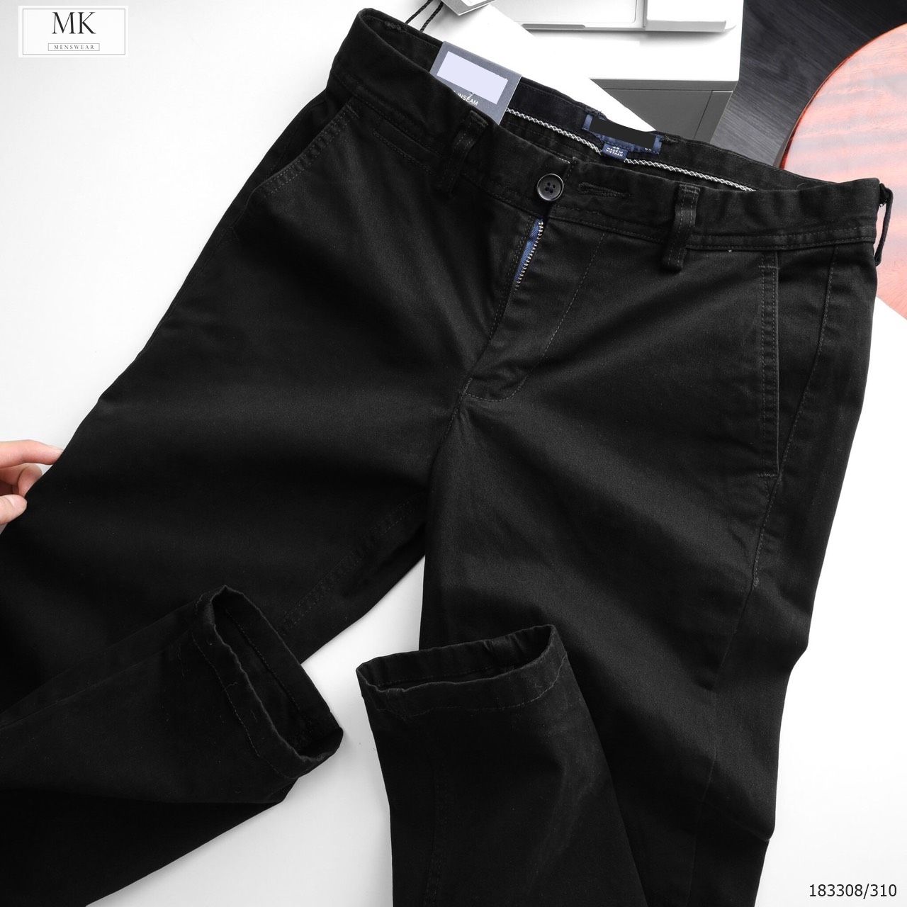  Quần Kaki Nam Đen Trơn Basic 