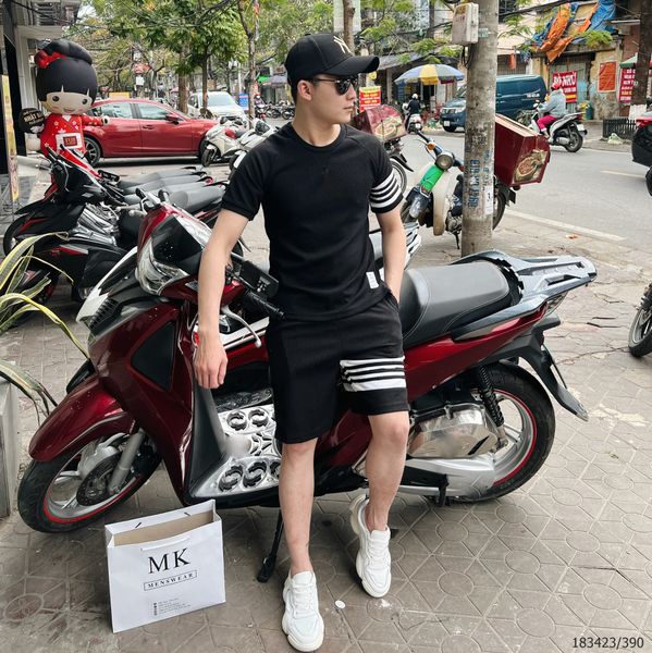  [ẢNH THẬT] Bộ Ngắn Tay Nam Cải Sọc 