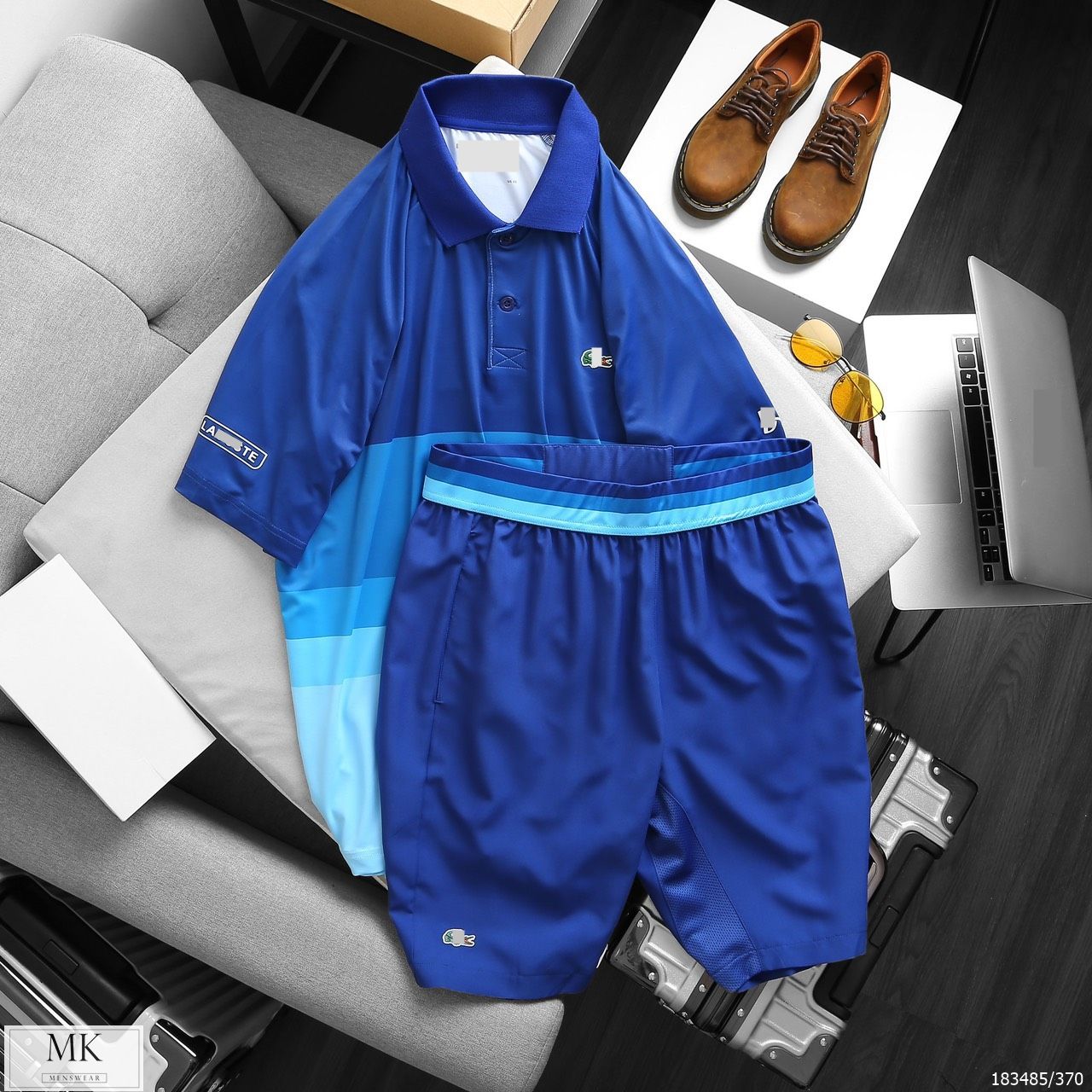  [ẢNH THẬT] Bộ Ngắn Tay Nam Trang Trí Logo 