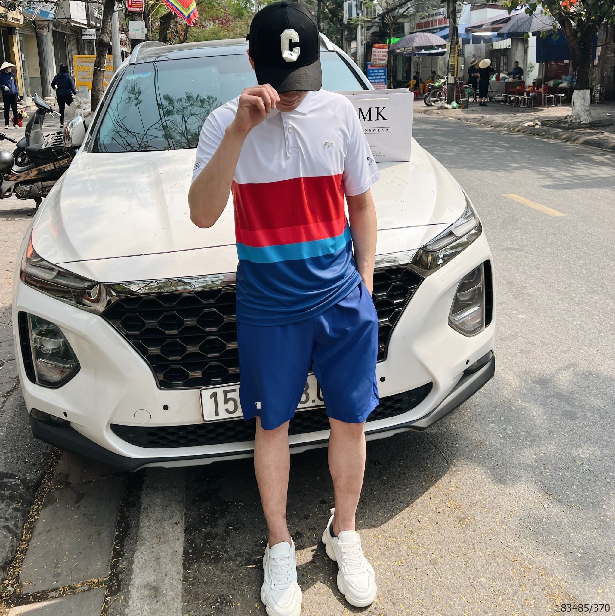  [ẢNH THẬT] Bộ Ngắn Tay Nam Trang Trí Logo 