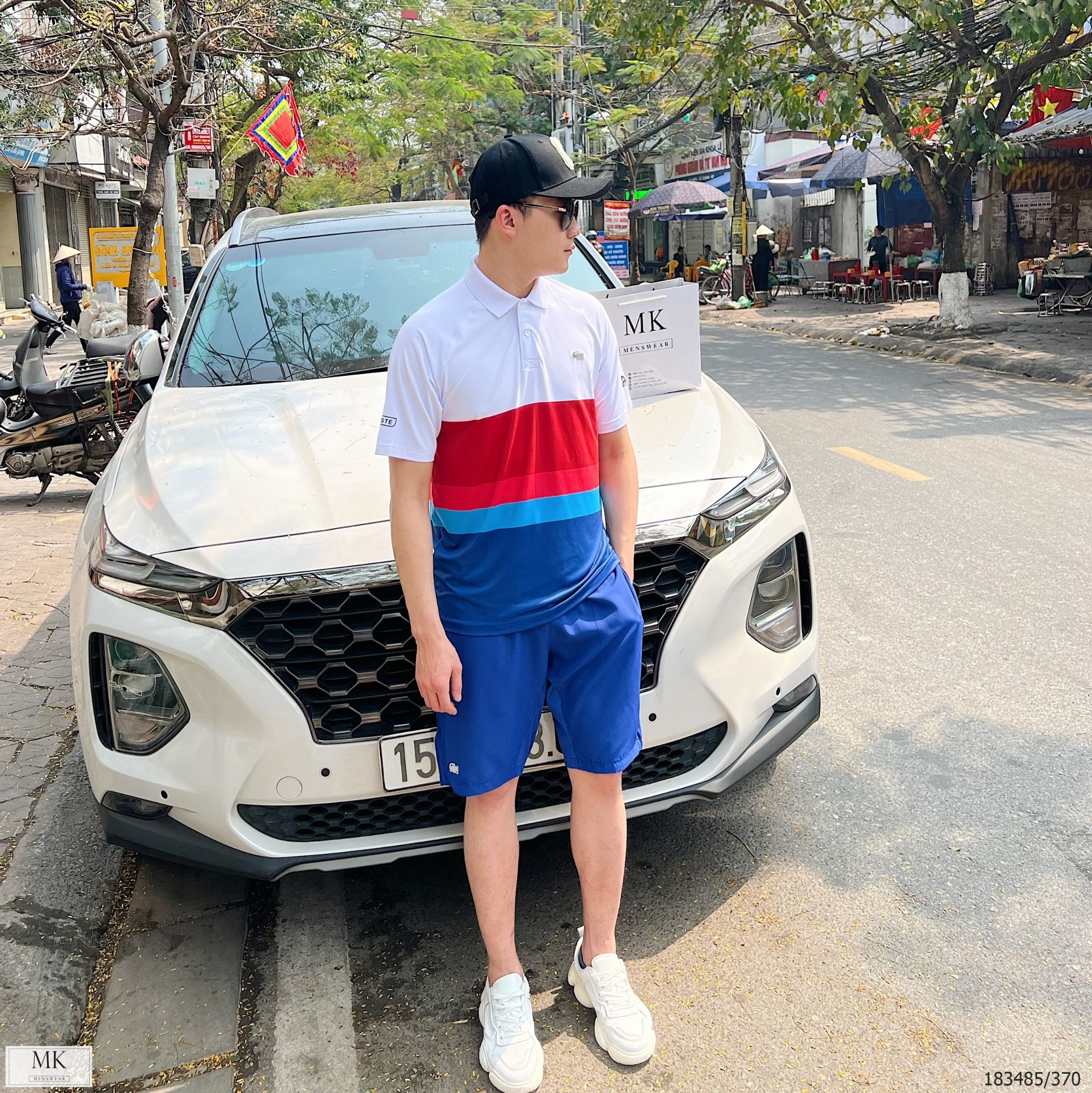  [ẢNH THẬT] Bộ Ngắn Tay Nam Trang Trí Logo 