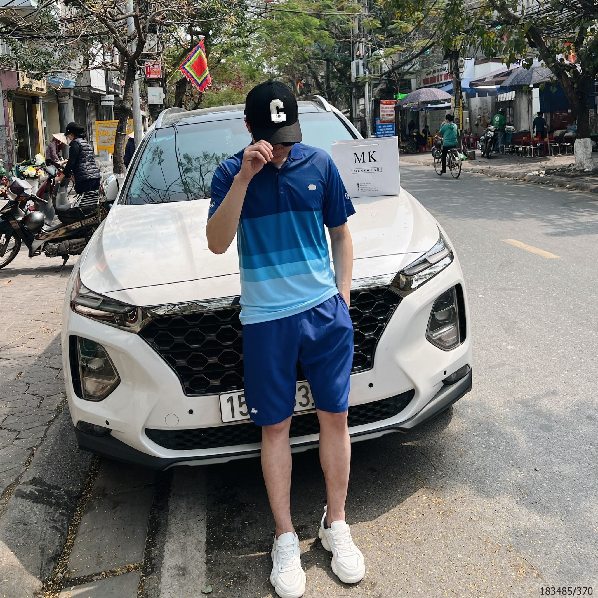  [ẢNH THẬT] Bộ Ngắn Tay Nam Trang Trí Logo 