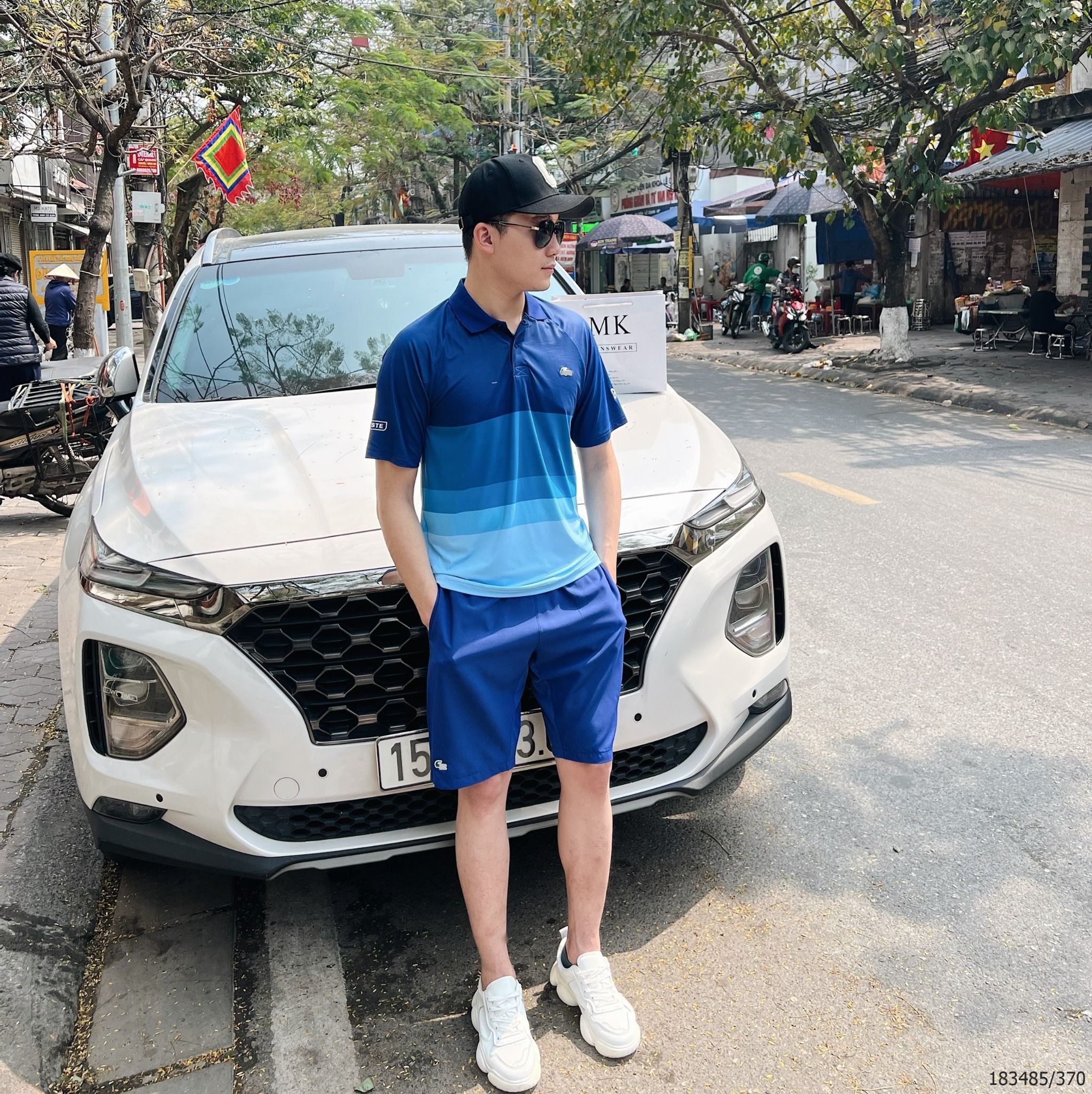  [ẢNH THẬT] Bộ Ngắn Tay Nam Trang Trí Logo 