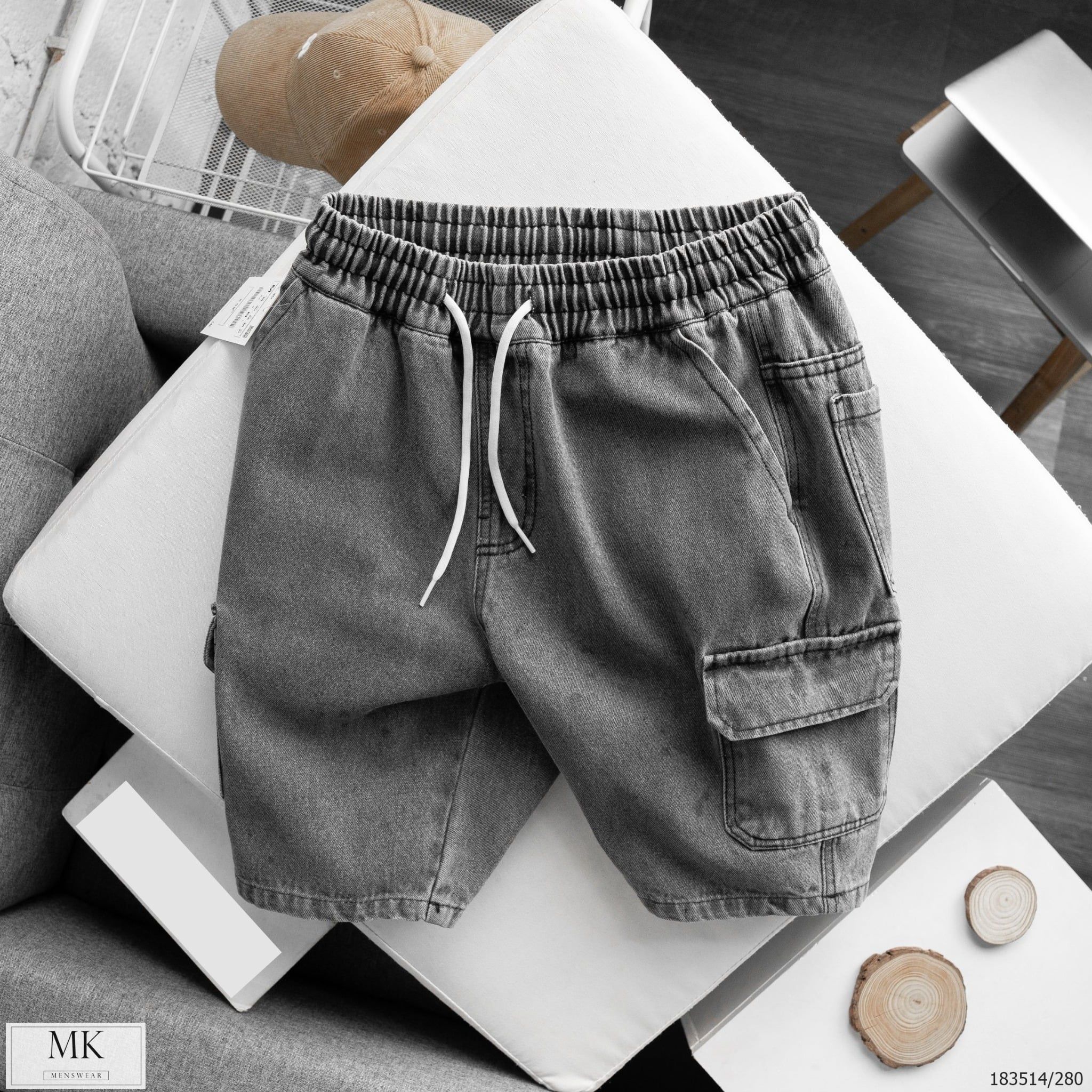  [ẢNH THẬT] Quần Short Jean Nam Cạp Chun 