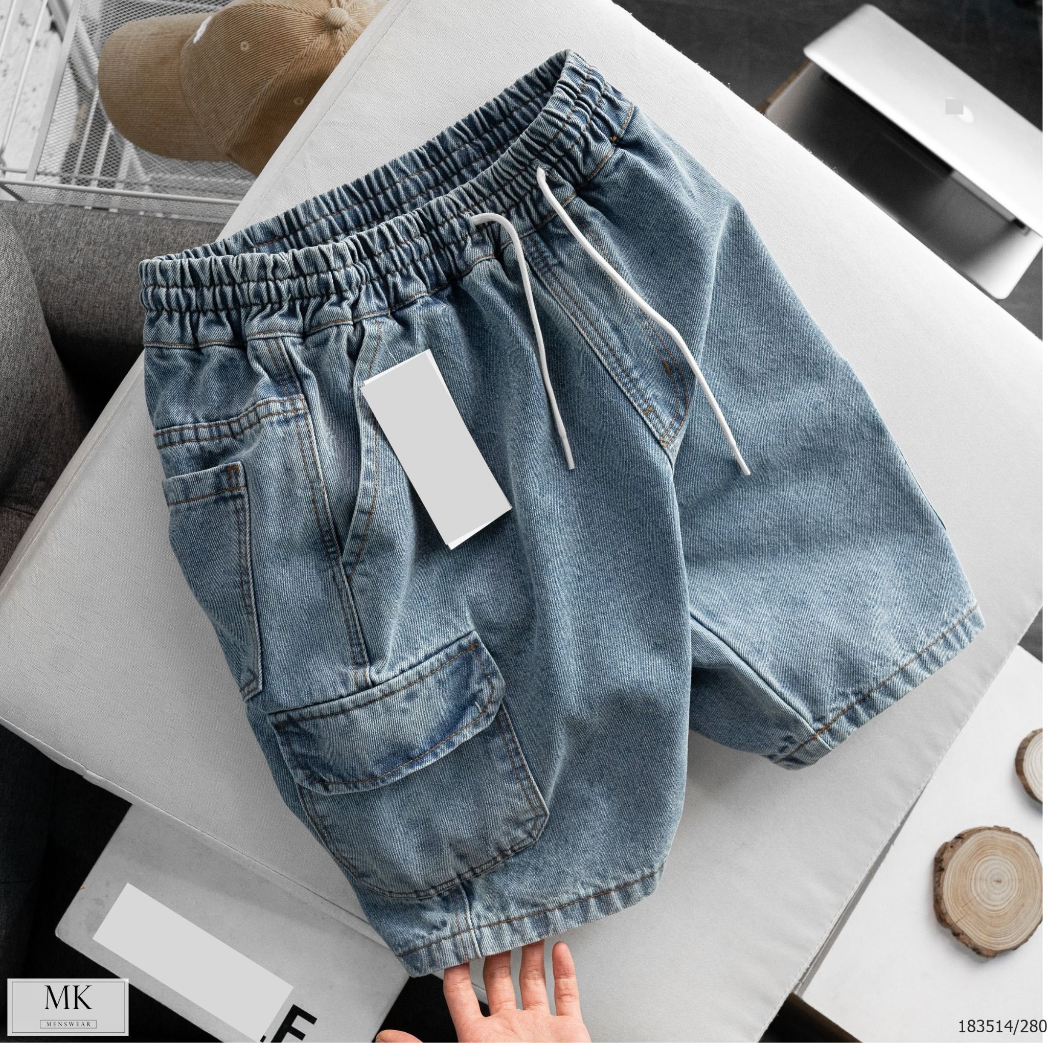  [ẢNH THẬT] Quần Short Jean Nam Cạp Chun 