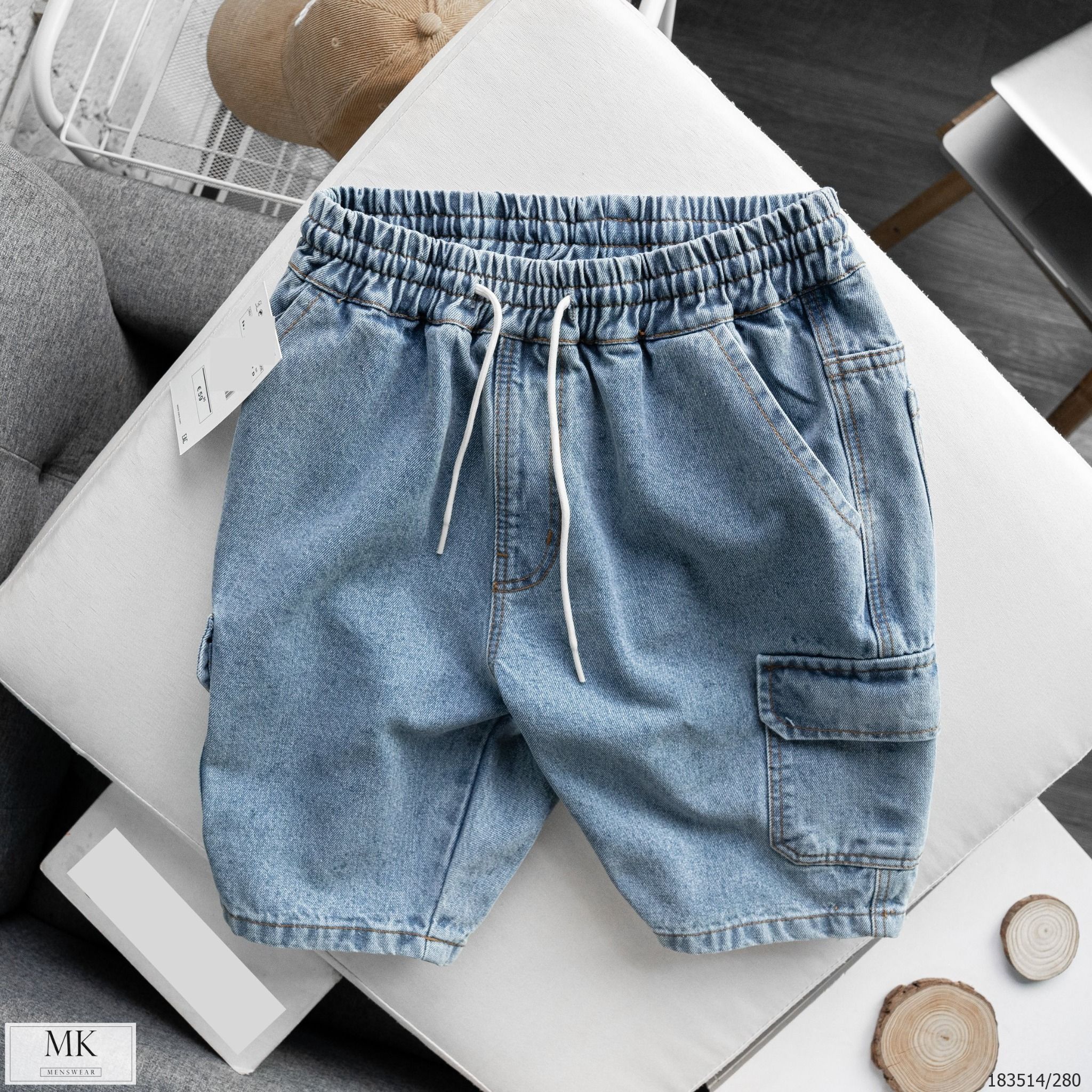  [ẢNH THẬT] Quần Short Jean Nam Cạp Chun 