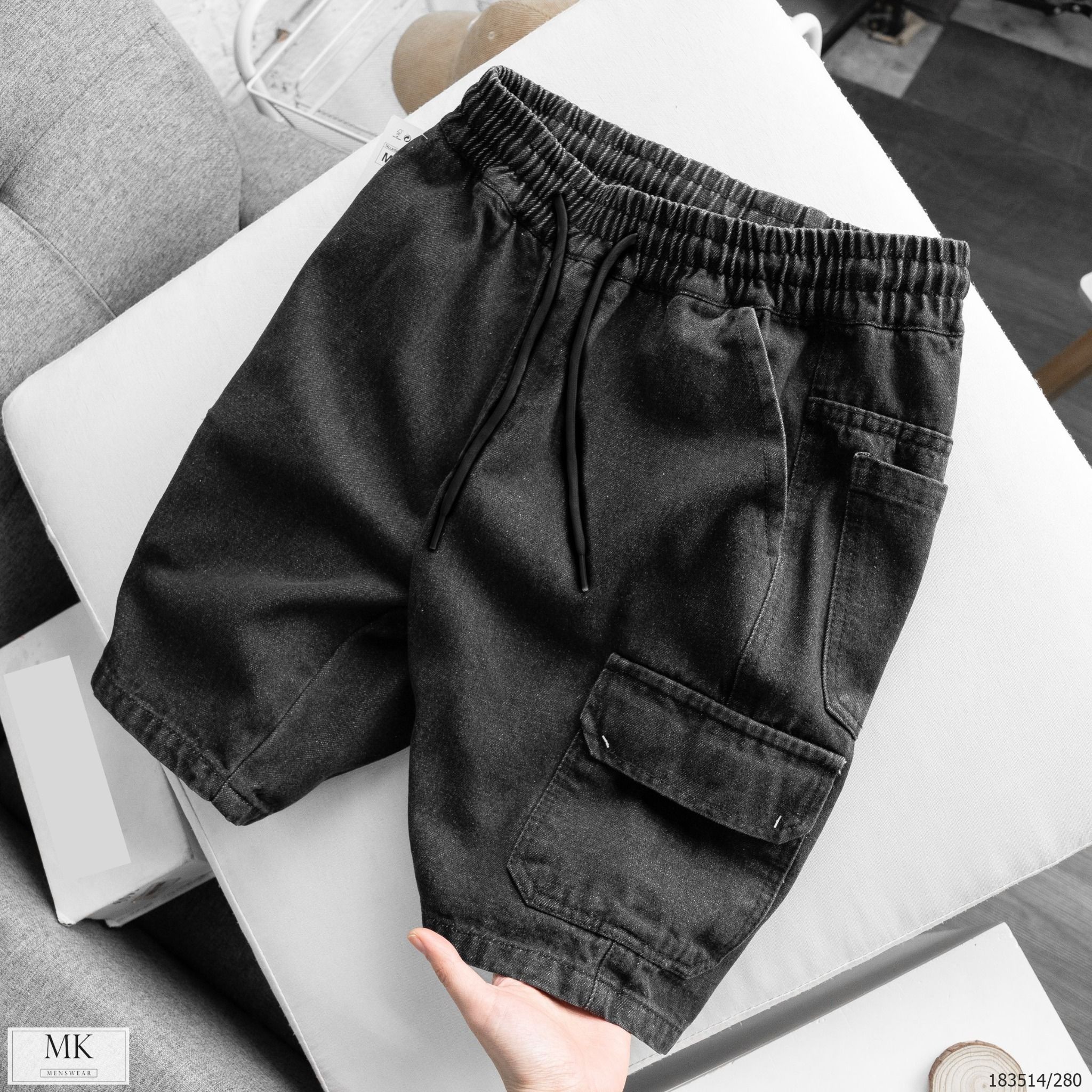  [ẢNH THẬT] Quần Short Jean Nam Cạp Chun 