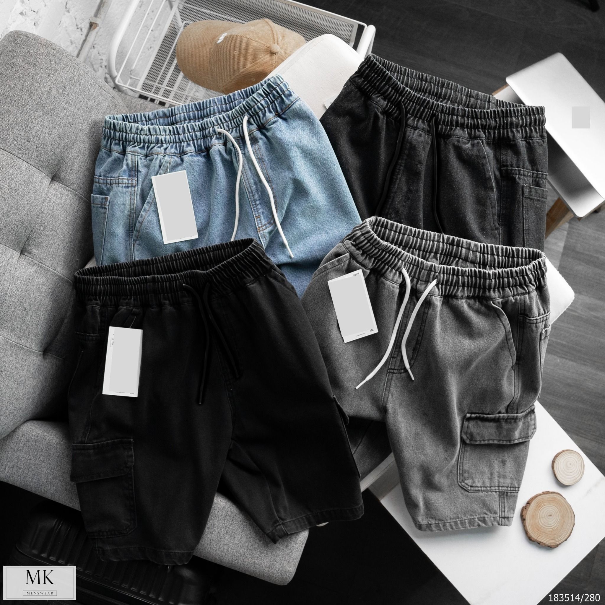  [ẢNH THẬT] Quần Short Jean Nam Cạp Chun 