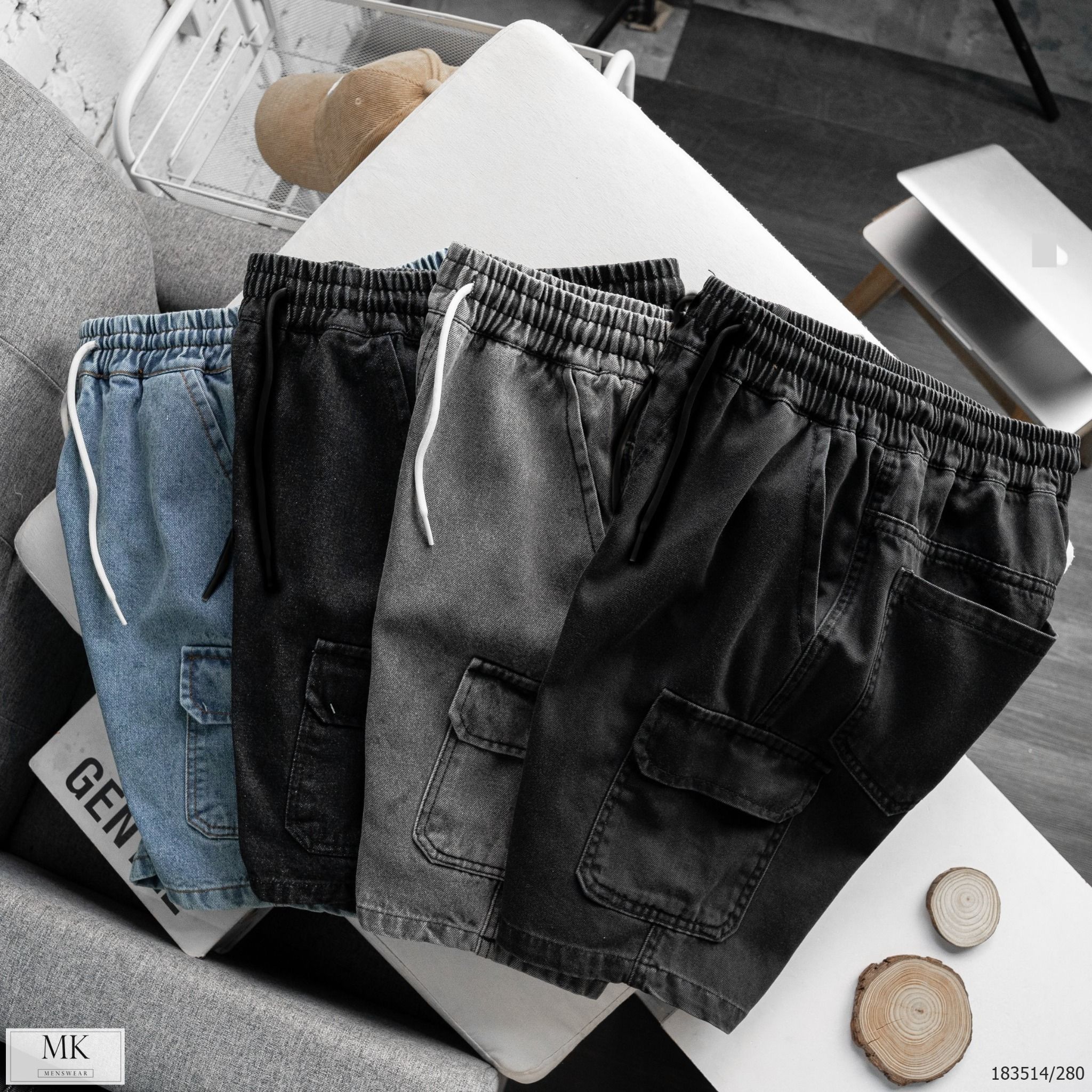  [ẢNH THẬT] Quần Short Jean Nam Cạp Chun 