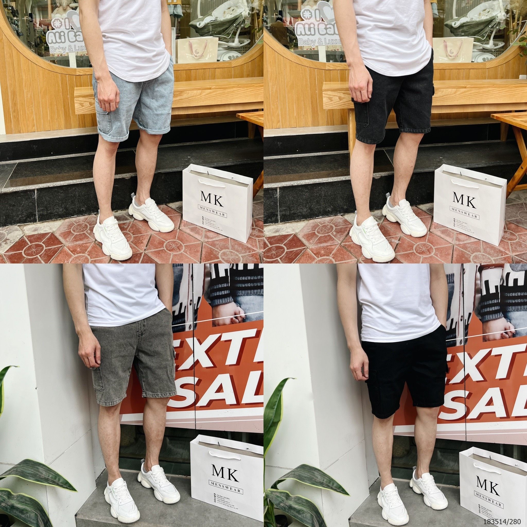  [ẢNH THẬT] Quần Short Jean Nam Cạp Chun 