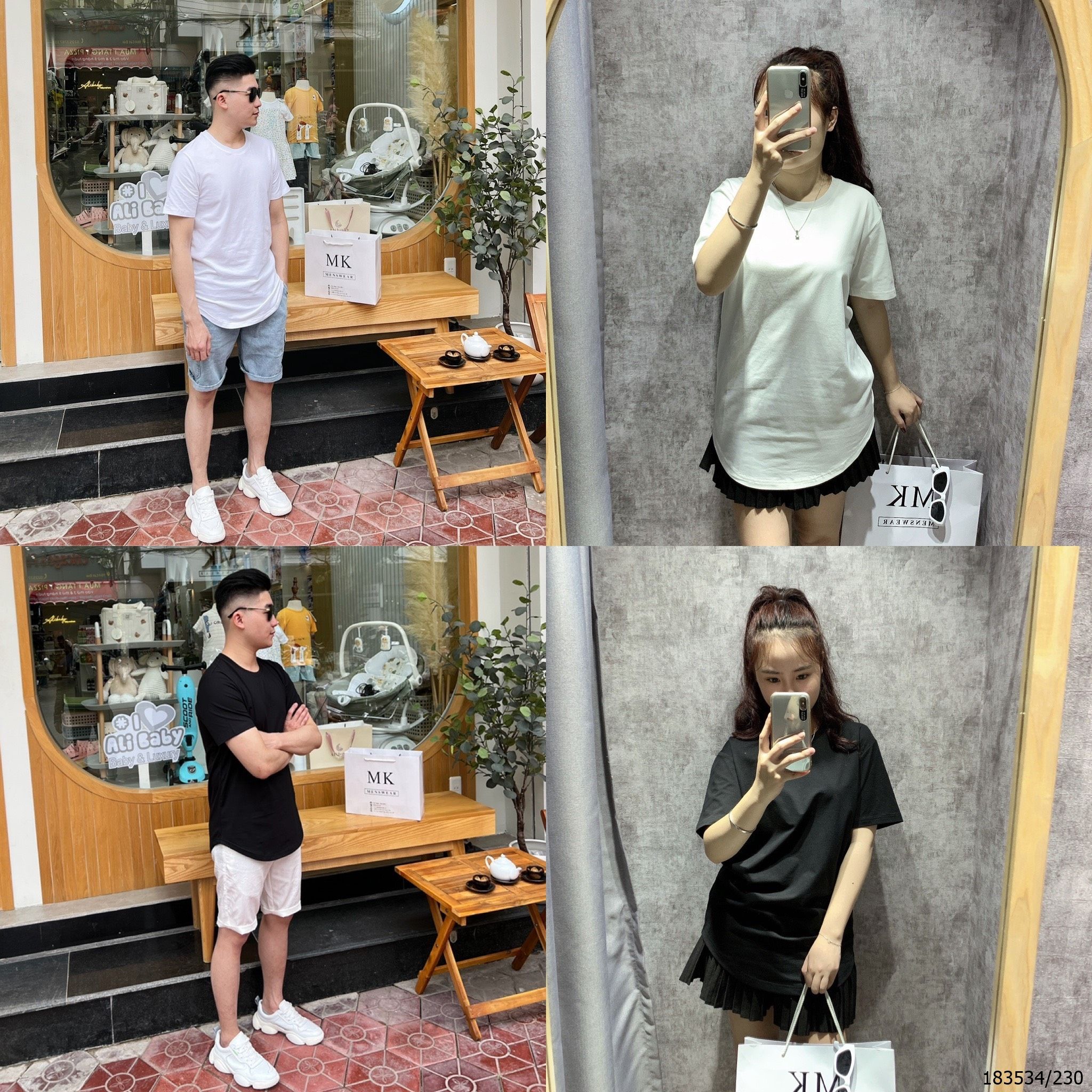  [ẢNH THẬT] Áo Ngắn Tay Longtee Trơn Nam Nữ 