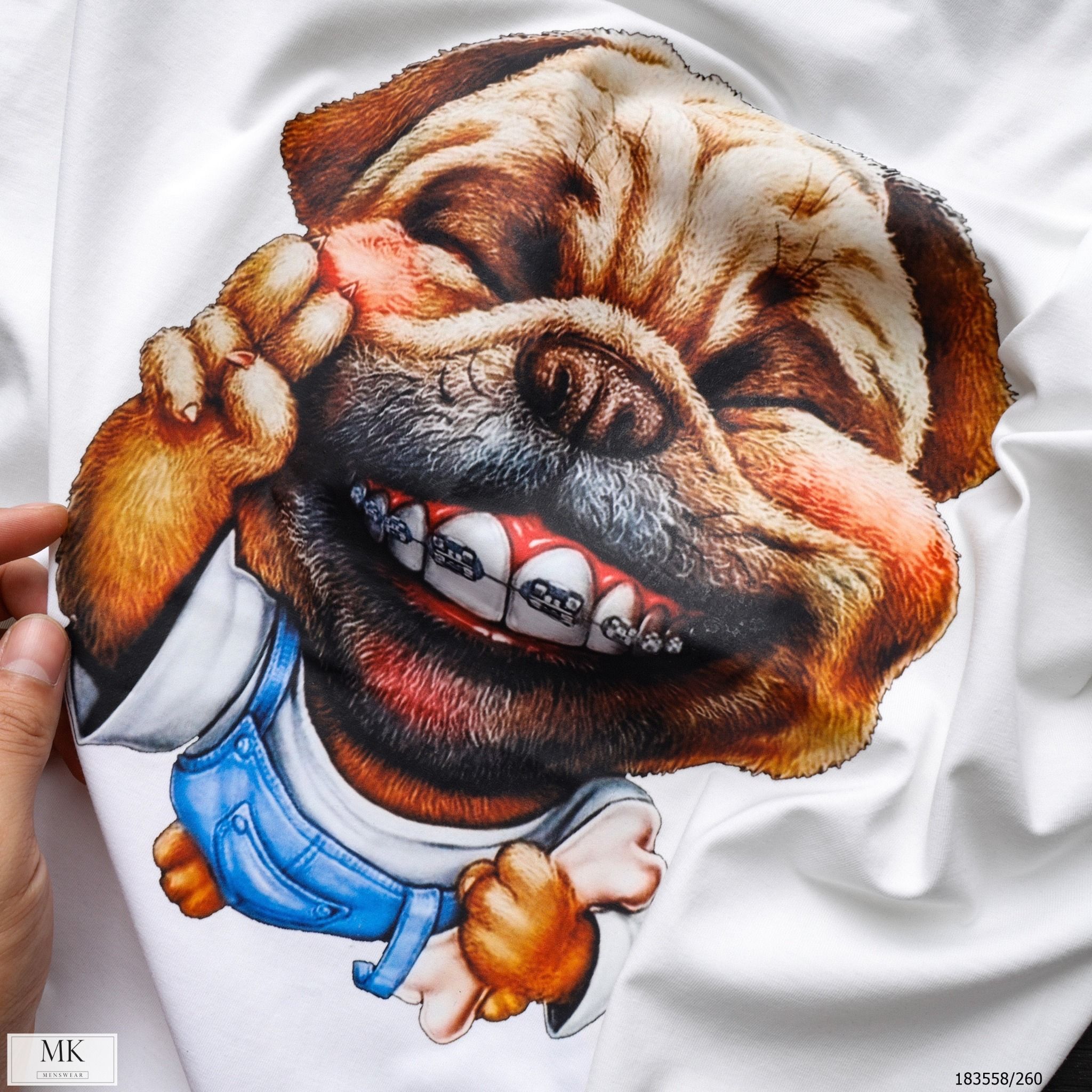  [ẢNH THẬT] Áo Phông Ngắn Tay Nam Nữ Họa Tiết Pug 