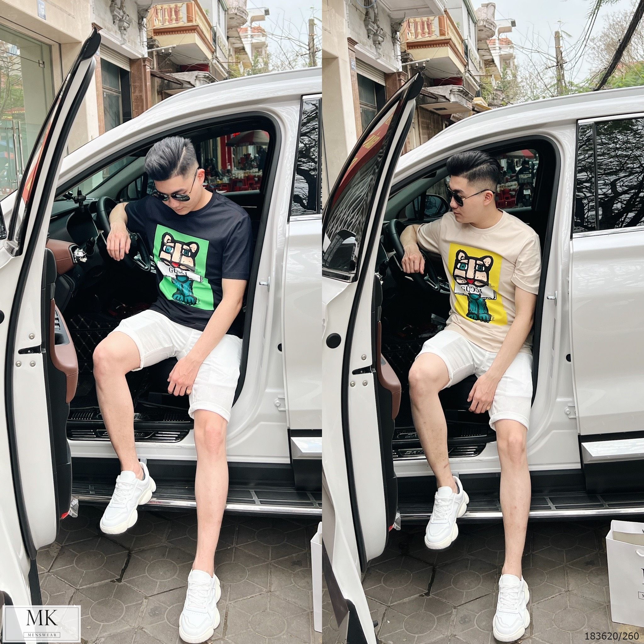  [ẢNH THẬT] Áo Phông Ngắn Tay Nam Nữ Họa Tiết Mặt Hổ 