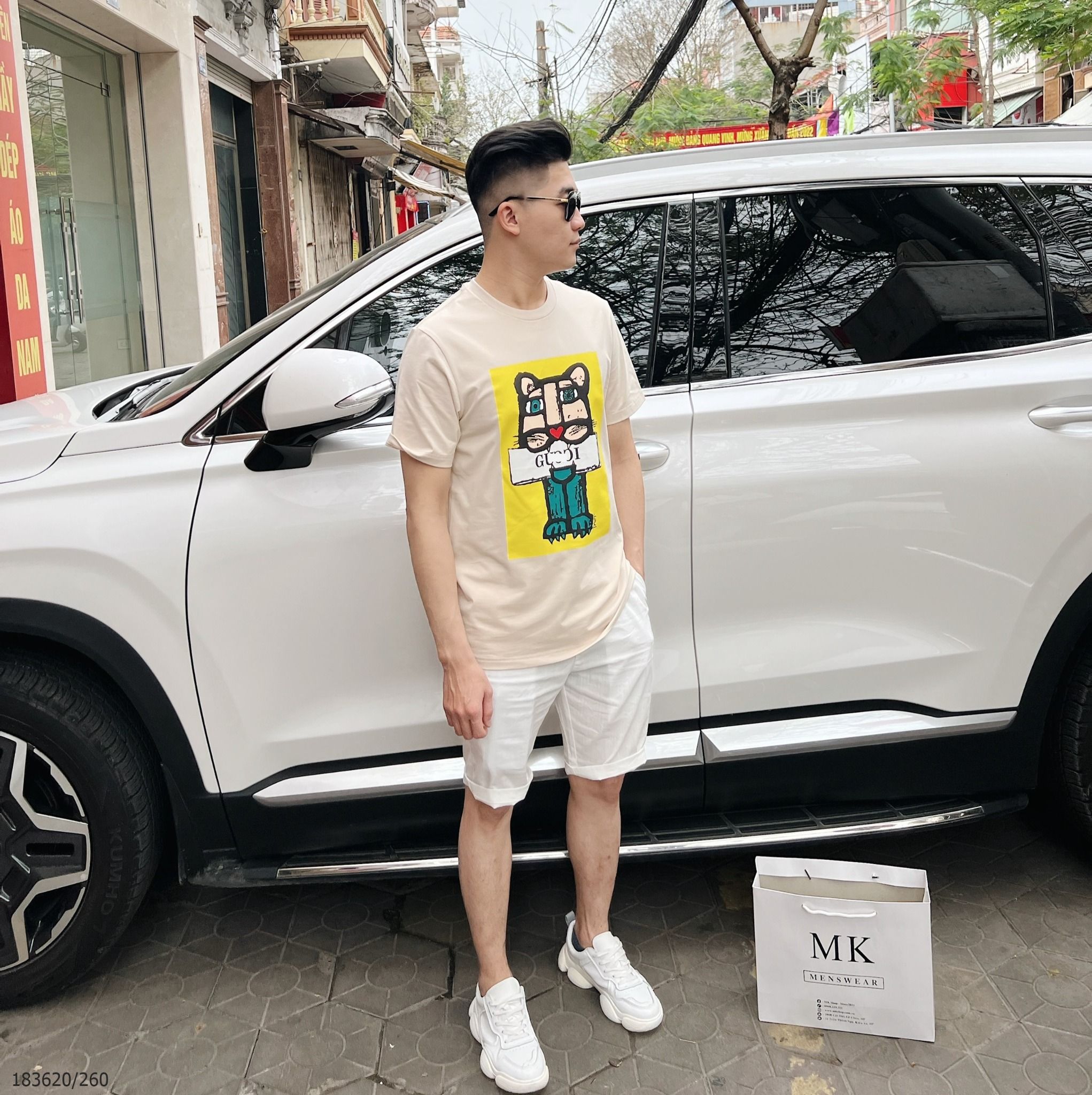  [ẢNH THẬT] Áo Phông Ngắn Tay Nam Nữ Họa Tiết Mặt Hổ 
