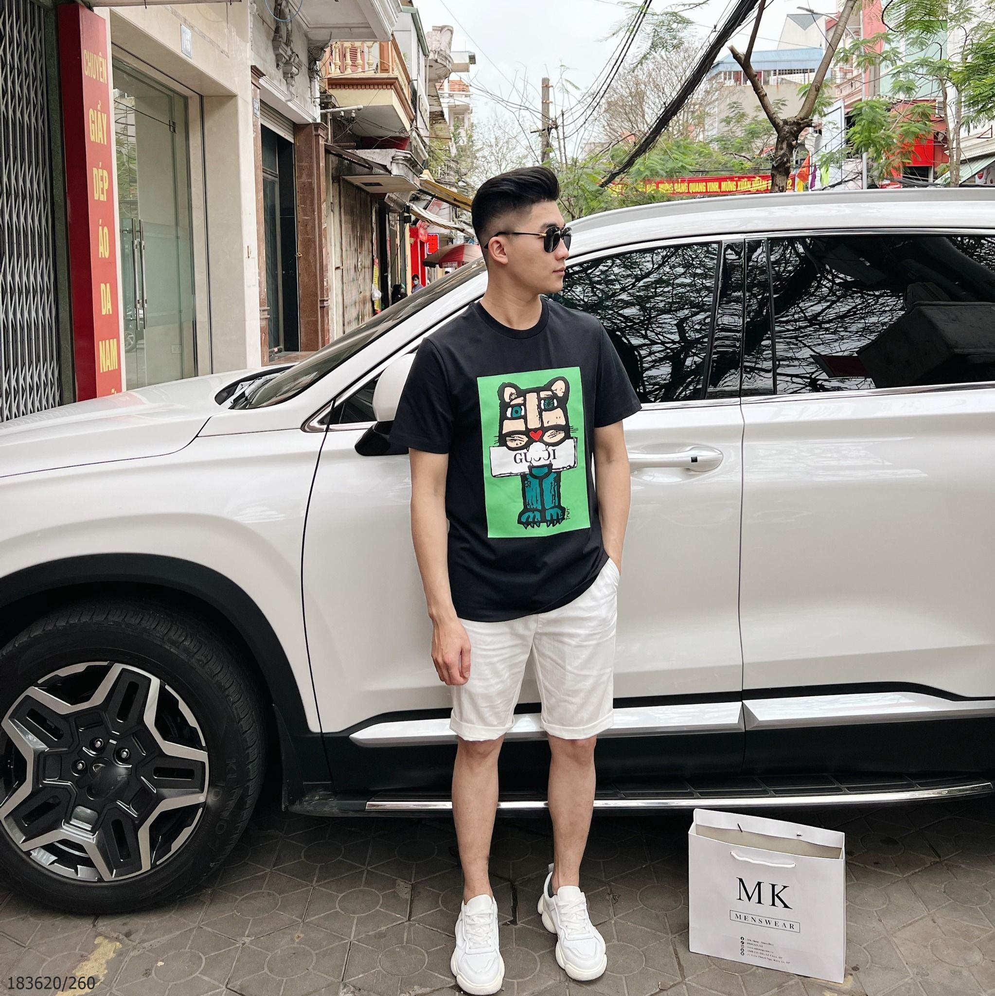  [ẢNH THẬT] Áo Phông Ngắn Tay Nam Nữ Họa Tiết Mặt Hổ 