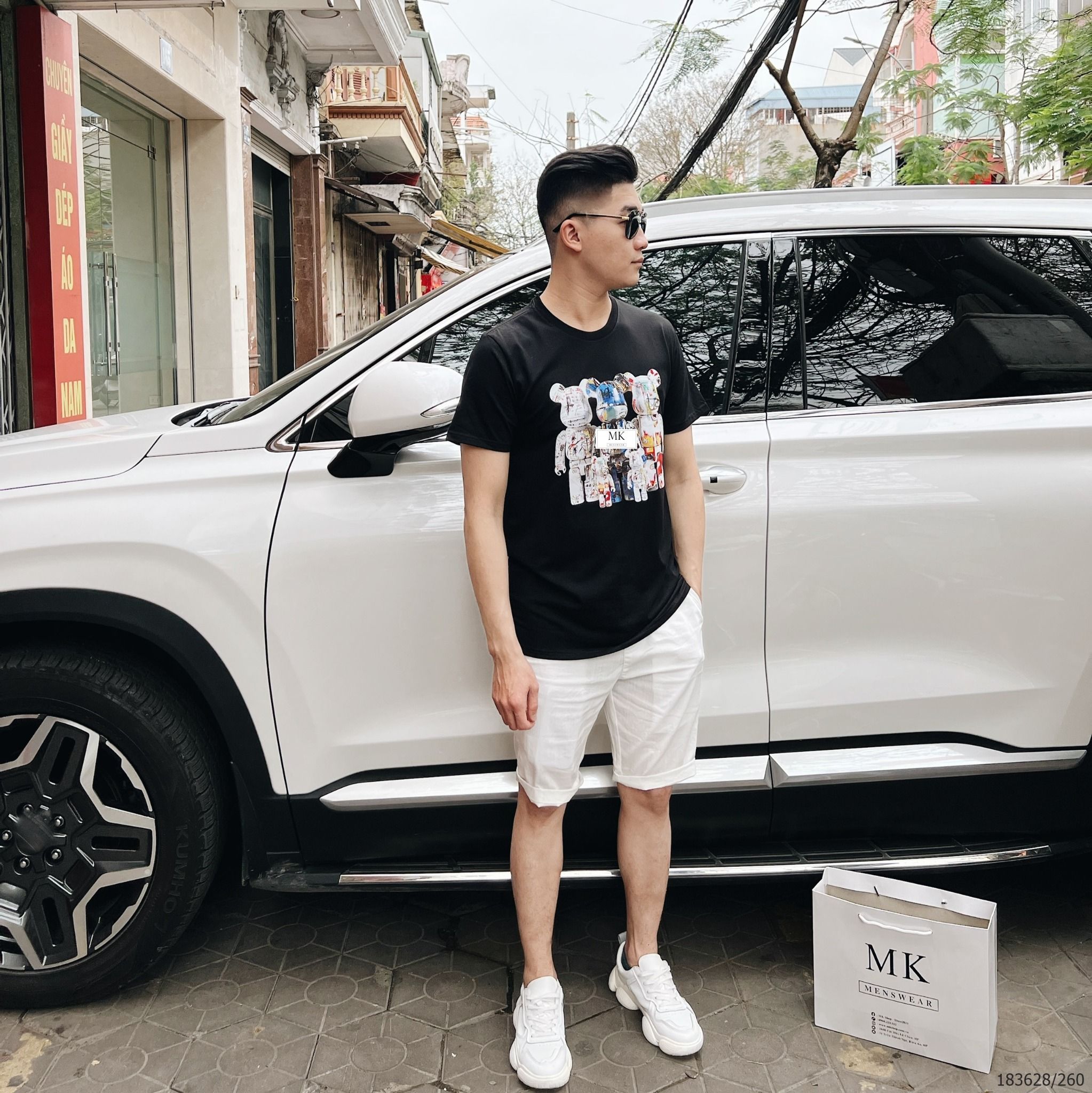  [ẢNH THẬT] Áo Phông Ngắn Tay Nam Nữ Họa Tiết Gấu 