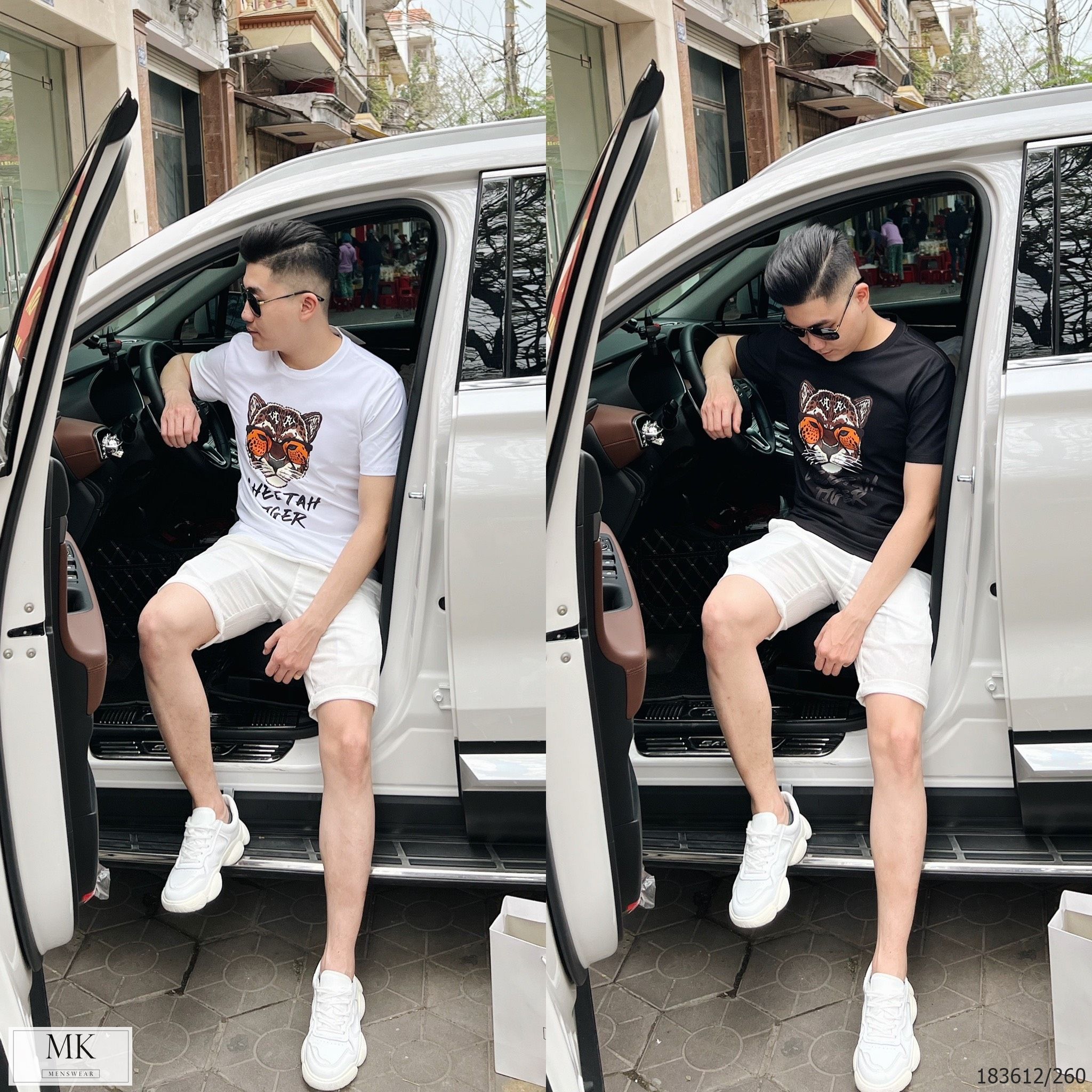  [ẢNH THẬT] Áo Phông Ngắn Tay Nam Nữ Họa Tiết Mặt Báo 