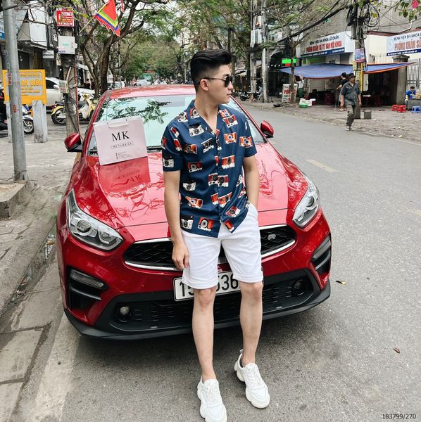  [ẢNH THẬT] Áo Sơ Mi Ngắn Tay Nam Nữ Họa Tiết Máy Ảnh 