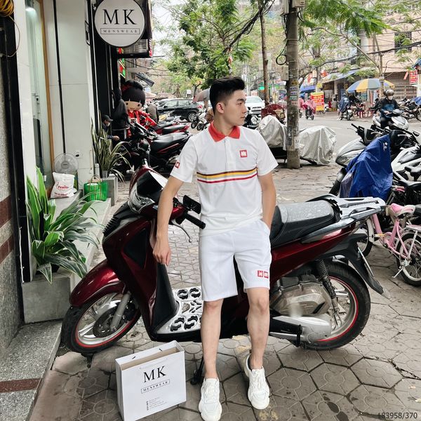  [ẢNH THẬT] Bộ Ngắn Tay Nam Logo Cải Ngực 