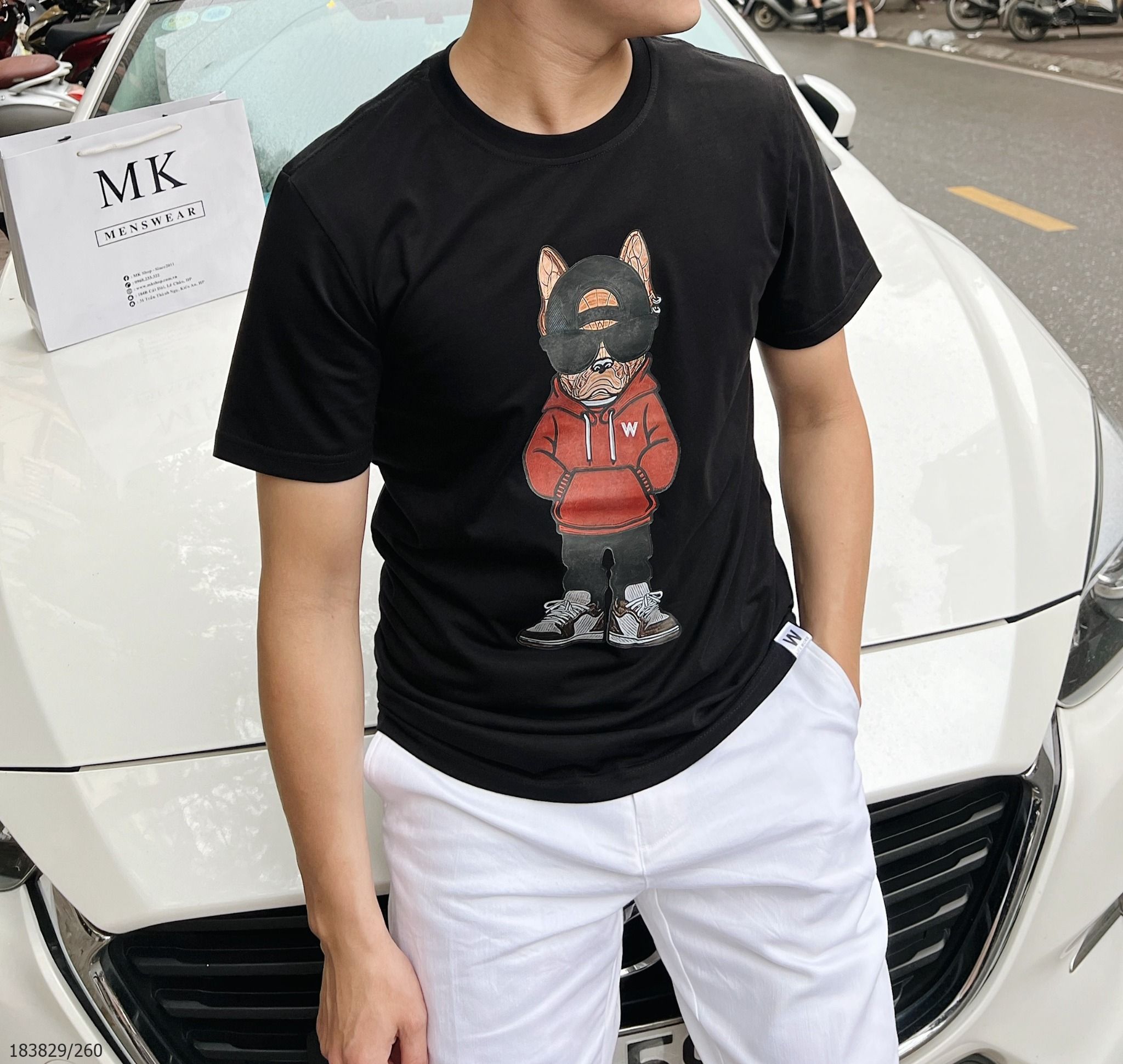  [ẢNH THẬT] Áo Phông Ngắn Tay Nam Nữ Họa Tiết Hình Chó 