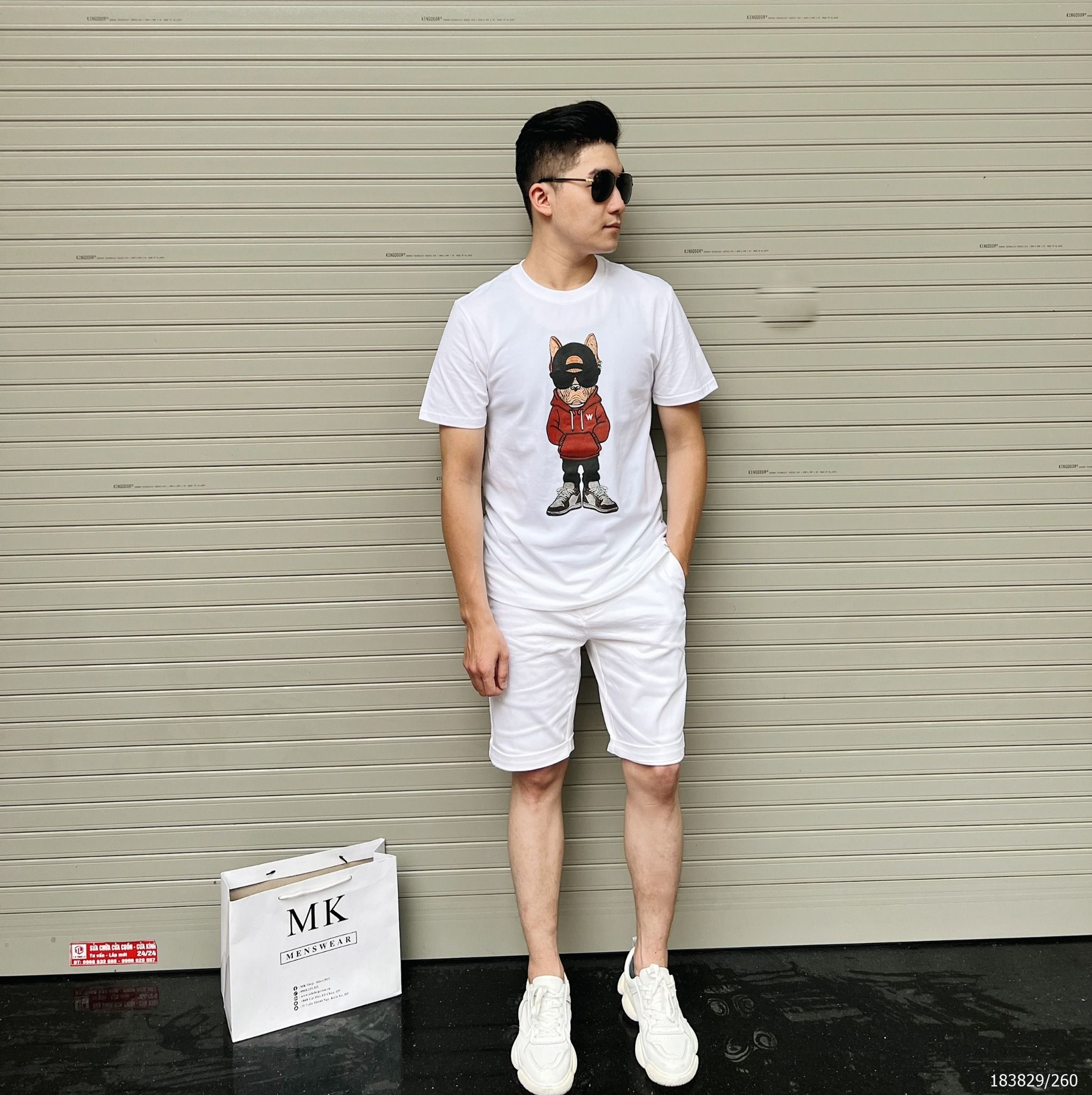  [ẢNH THẬT] Áo Phông Ngắn Tay Nam Nữ Họa Tiết Hình Chó 