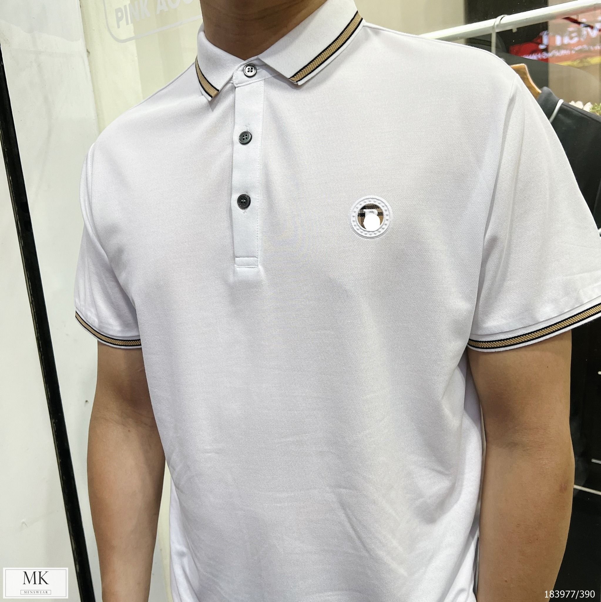  [ẢNH THẬT] Áo Polo Ngắn Tay Logo Ngực Cải Cổ 