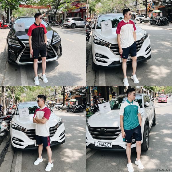  [ẢNH THẬT] Bộ Ngắn Tay Nam Phối 2 Màu 