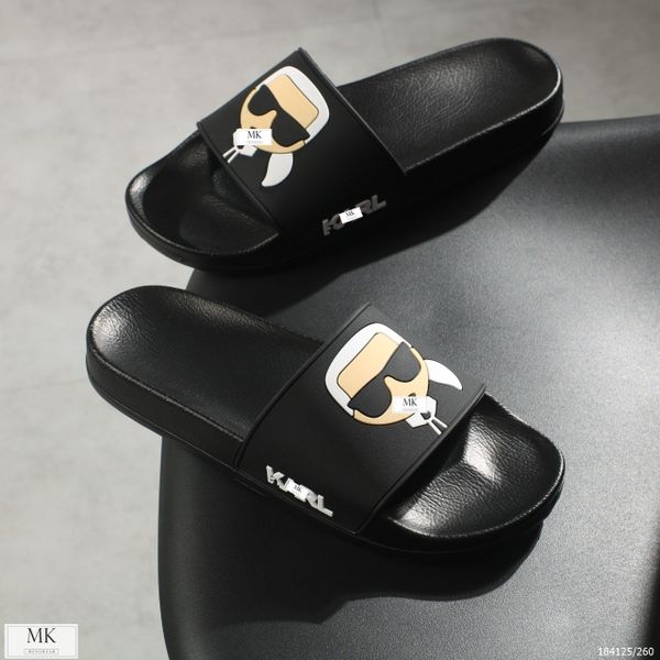  [ẢNH THẬT] Dép Nam Đen Trang Trí Hoạt Hình 