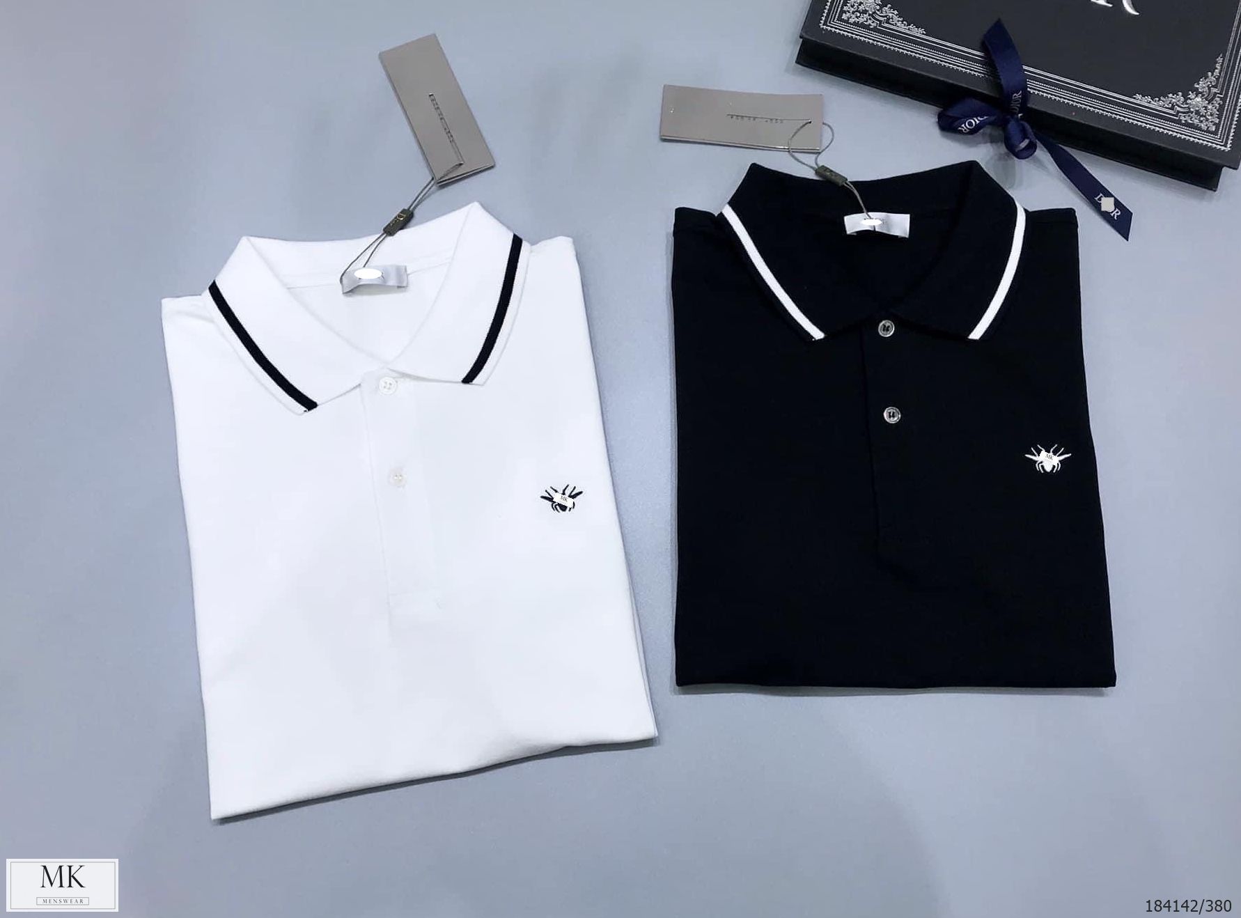  [ẢNH THẬT] Áo Phông Polo Cổ Bẻ Nam Nữ Trang Trí Logo Ngực Hình Ong 