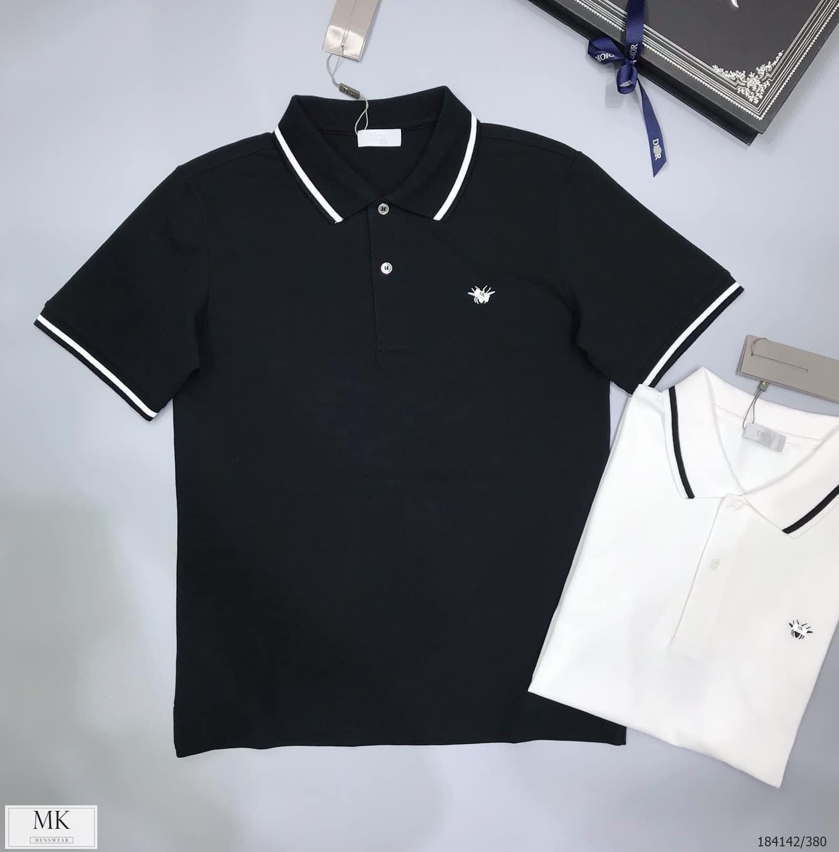  [ẢNH THẬT] Áo Phông Polo Cổ Bẻ Nam Nữ Trang Trí Logo Ngực Hình Ong 