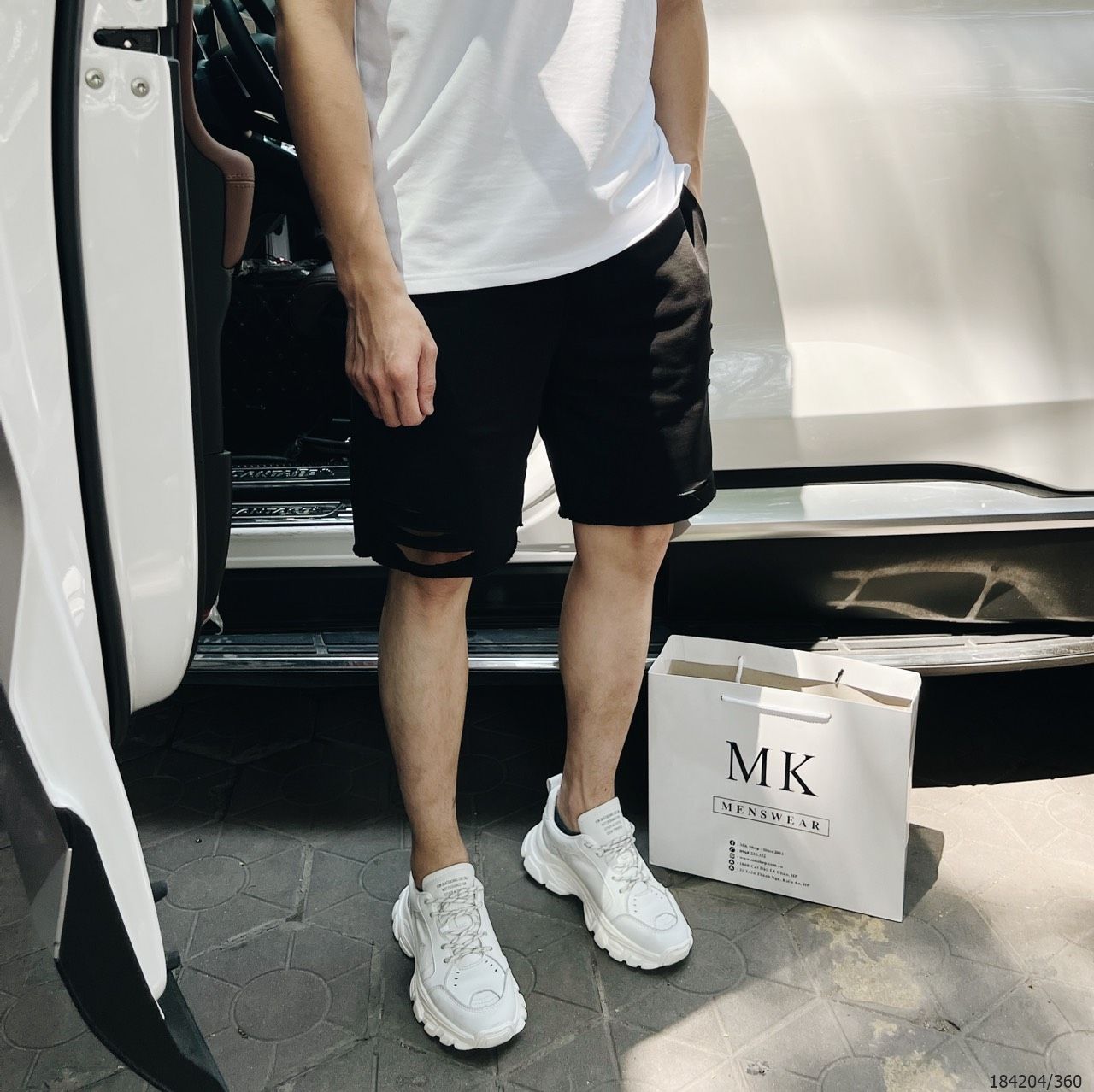  [ẢNH THẬT] Quần Short Nỉ Nam Rách 